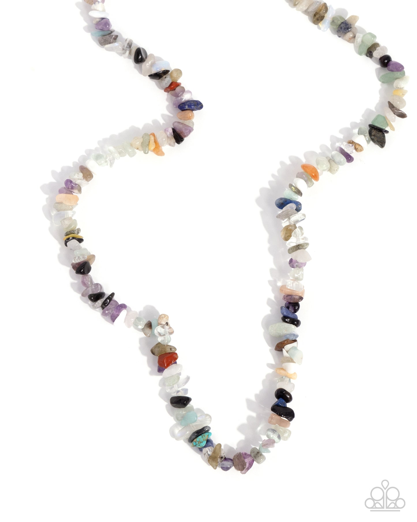 Chiseled Charm - Multicolored Chiseled Stones Paparazzi Necklace & matching earrings