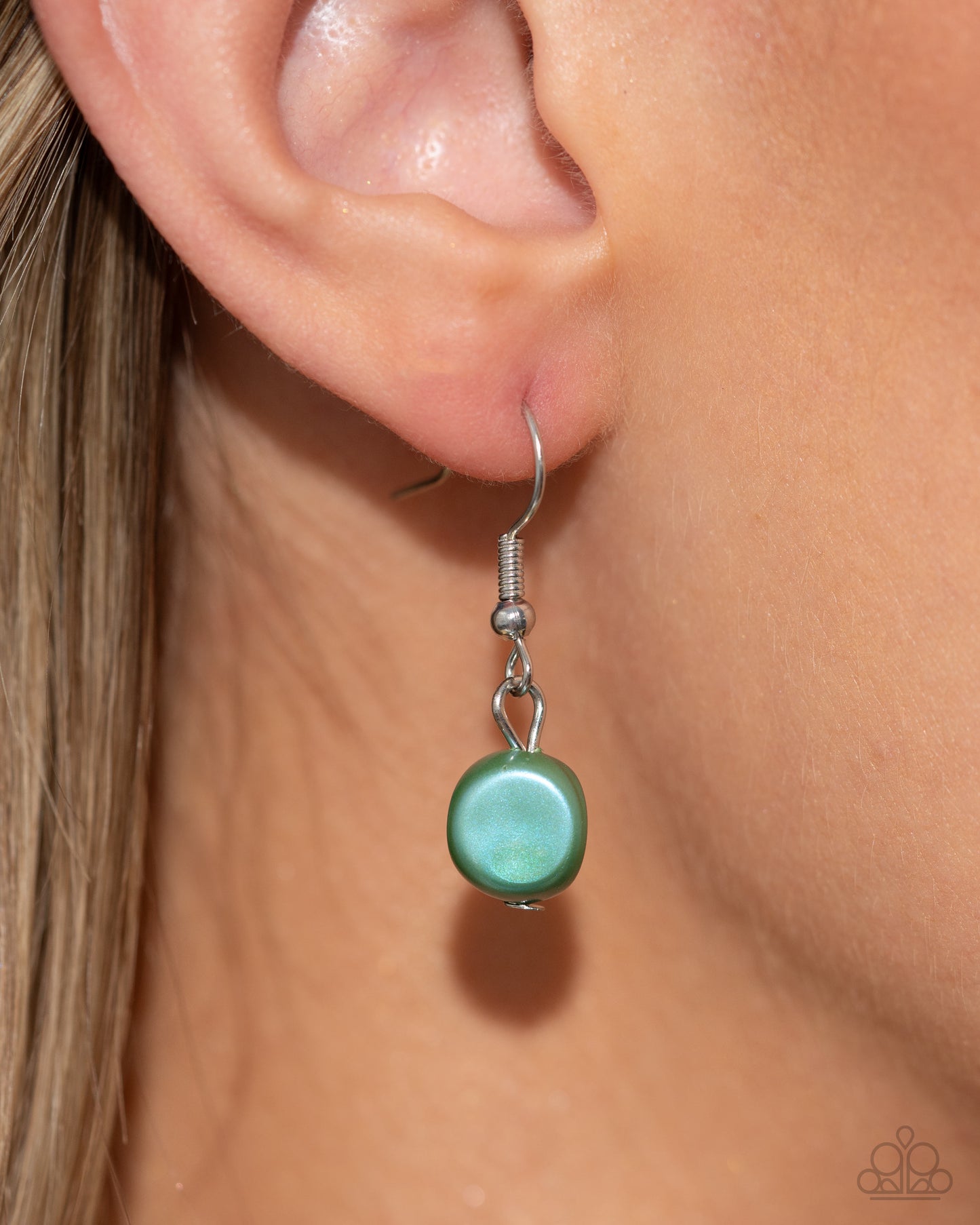 Malibu Makeover - Blue Iridescent Beaded Paparazzi Necklace & matching earrings