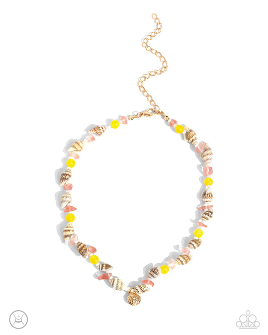 SAND-sational Season - Multi Colored Beads/Starfish Pendant Paparazzi Necklace & matching earrings