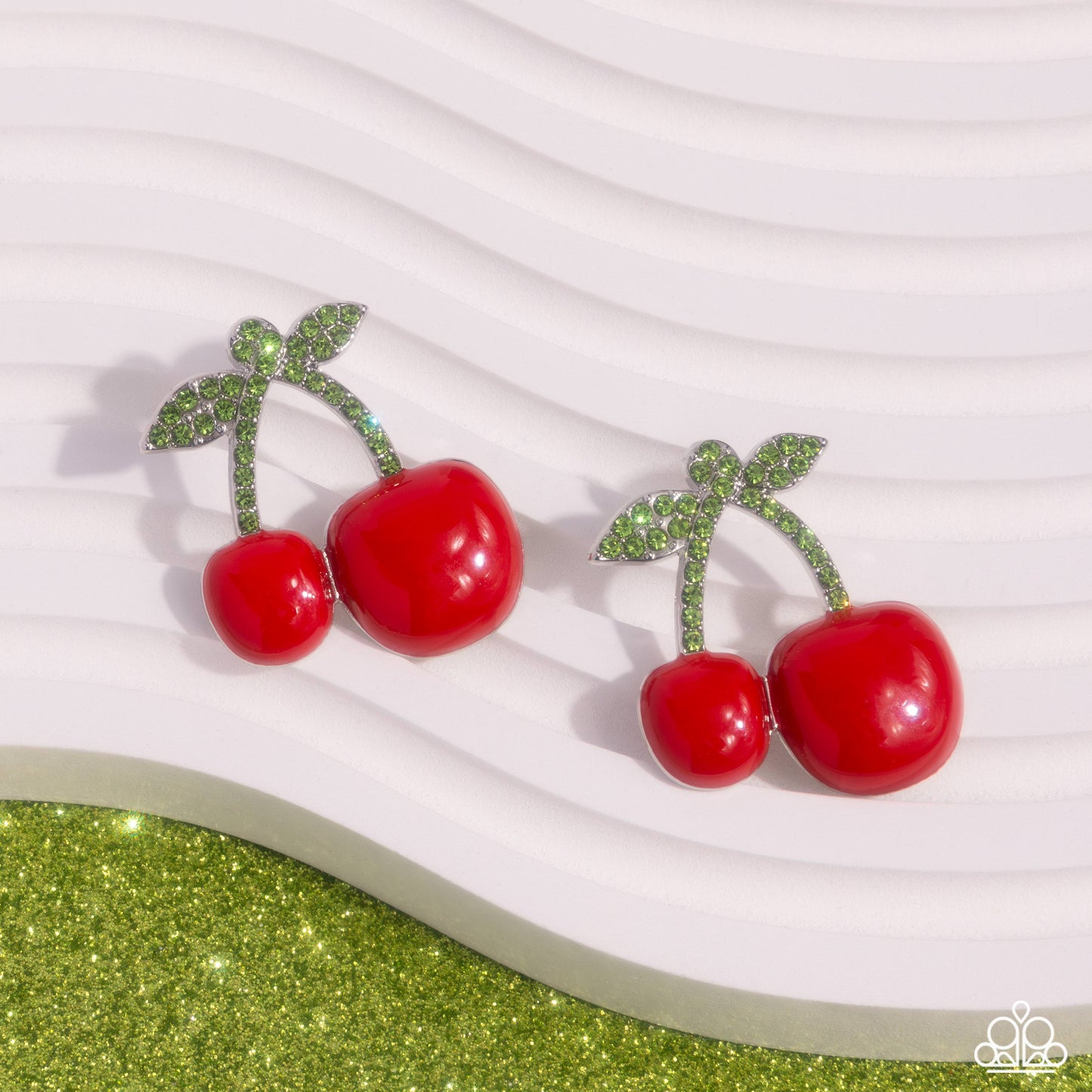 Charming Cherries - Red Cherries Paparazzi Post Earrings