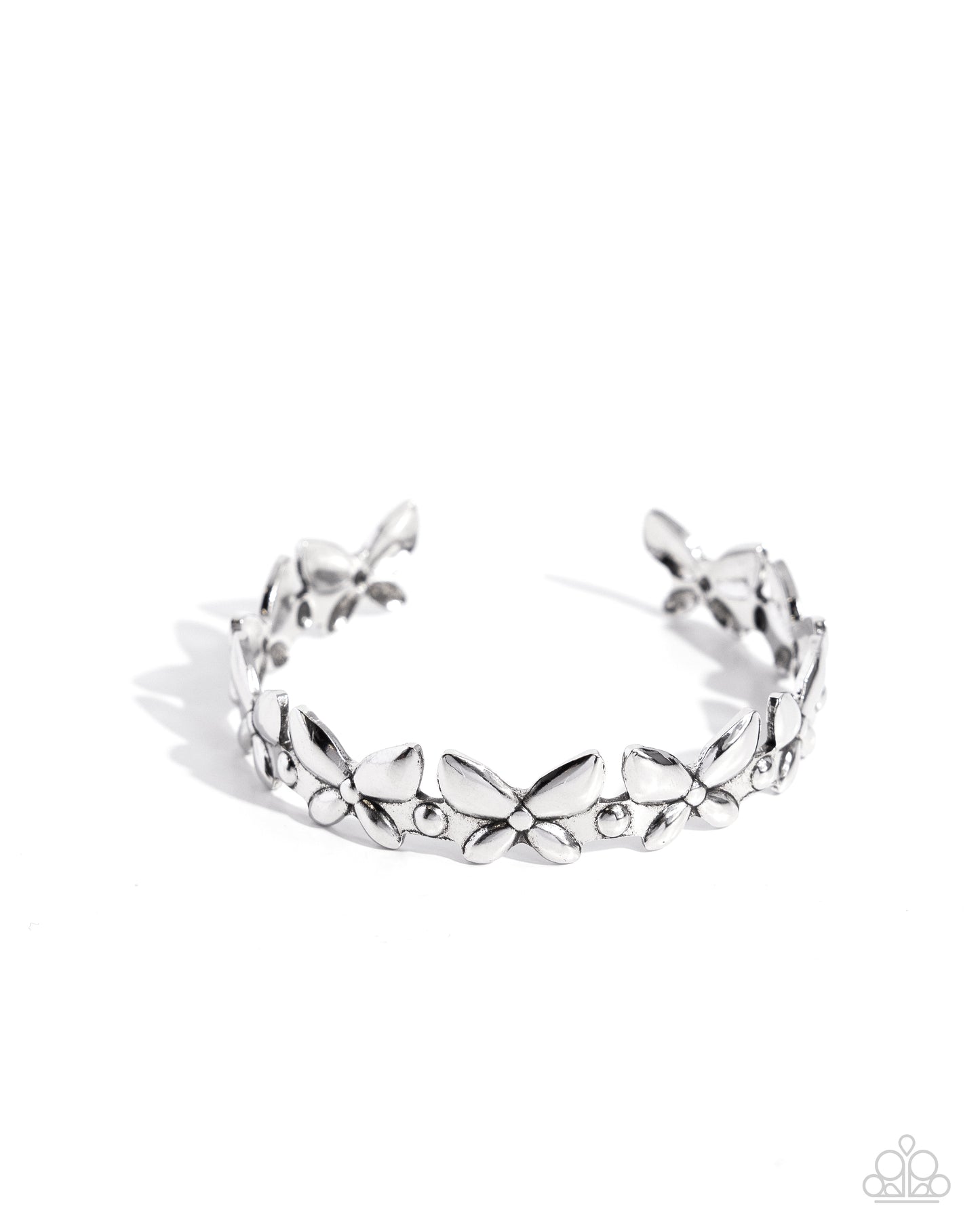 Aerial Amazement - Silver Butterfly Cuff Paparazzi Bracelet