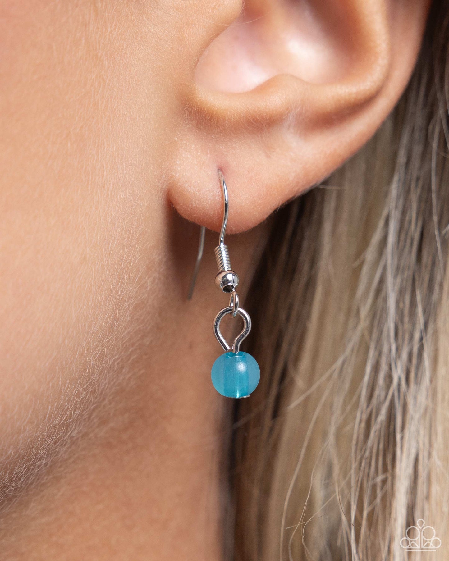 Sand Dollar Season - Blue Beads/Sand Dollar Pendant Paparazzi Necklace & matching earrings