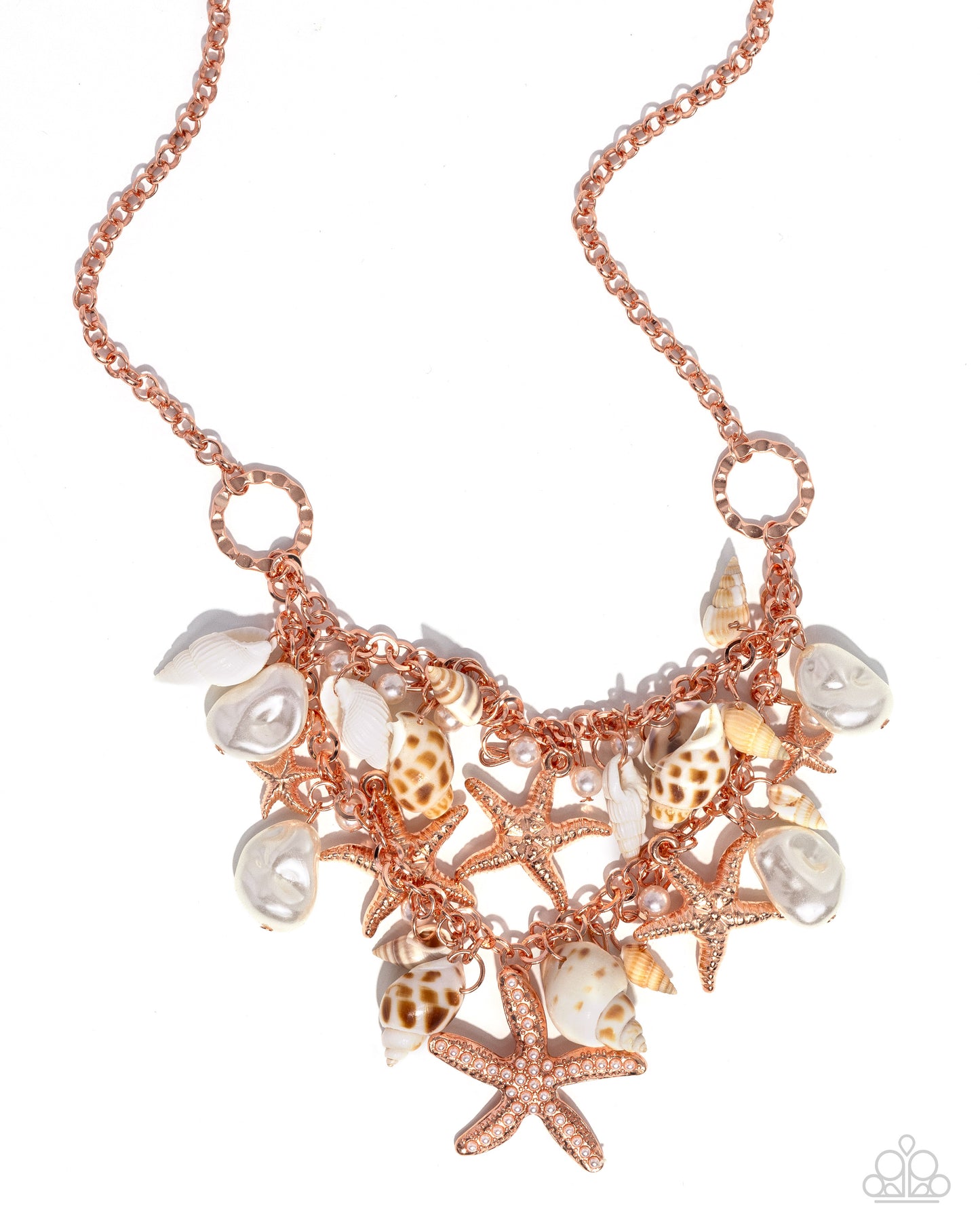 Seashell Shanty - Copper Starfish/Beach Inspired Accents Paparazzi Necklace & matching earrings