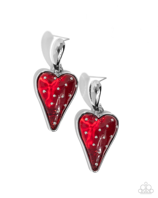 Glossy Goodwill - Red Strawberry Pendant Paparazzi Earrings