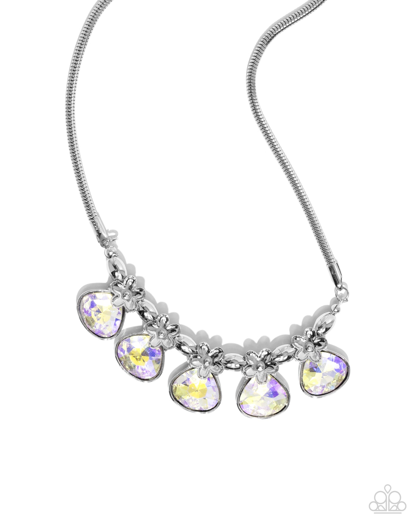 Teardrop Tribute - Yellow UV Teardrop Gems Paparazzi Necklace & matching earrings