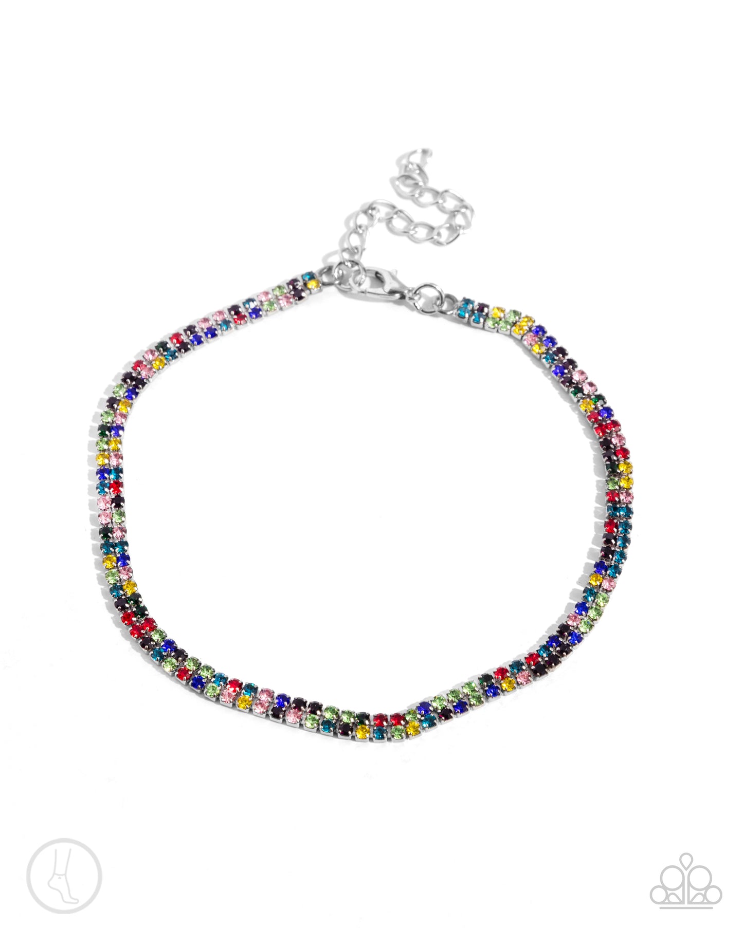 Adorable Anklet - Multicolored Rhinestone Paparazzi Anklet