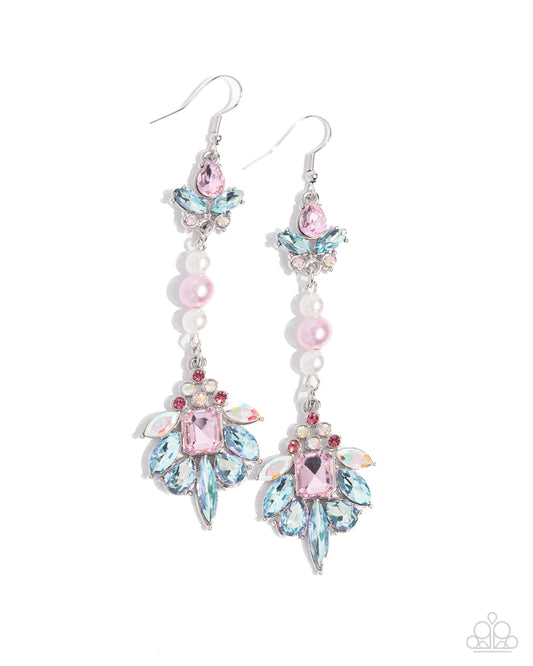 Considerable Captivation - Multicolored Rhinestones & Gems Paparazzi Earrings