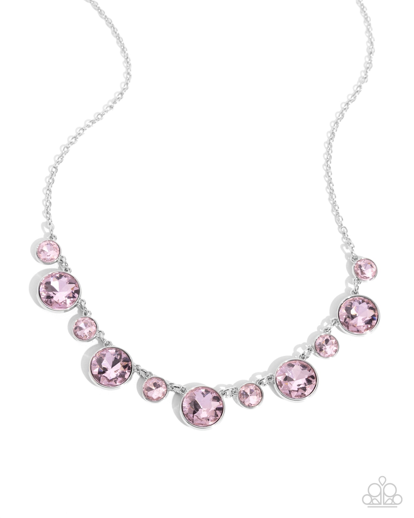 Genteel Gallery - Pink Faceted Gems Paparazzi Necklace & matching earrings