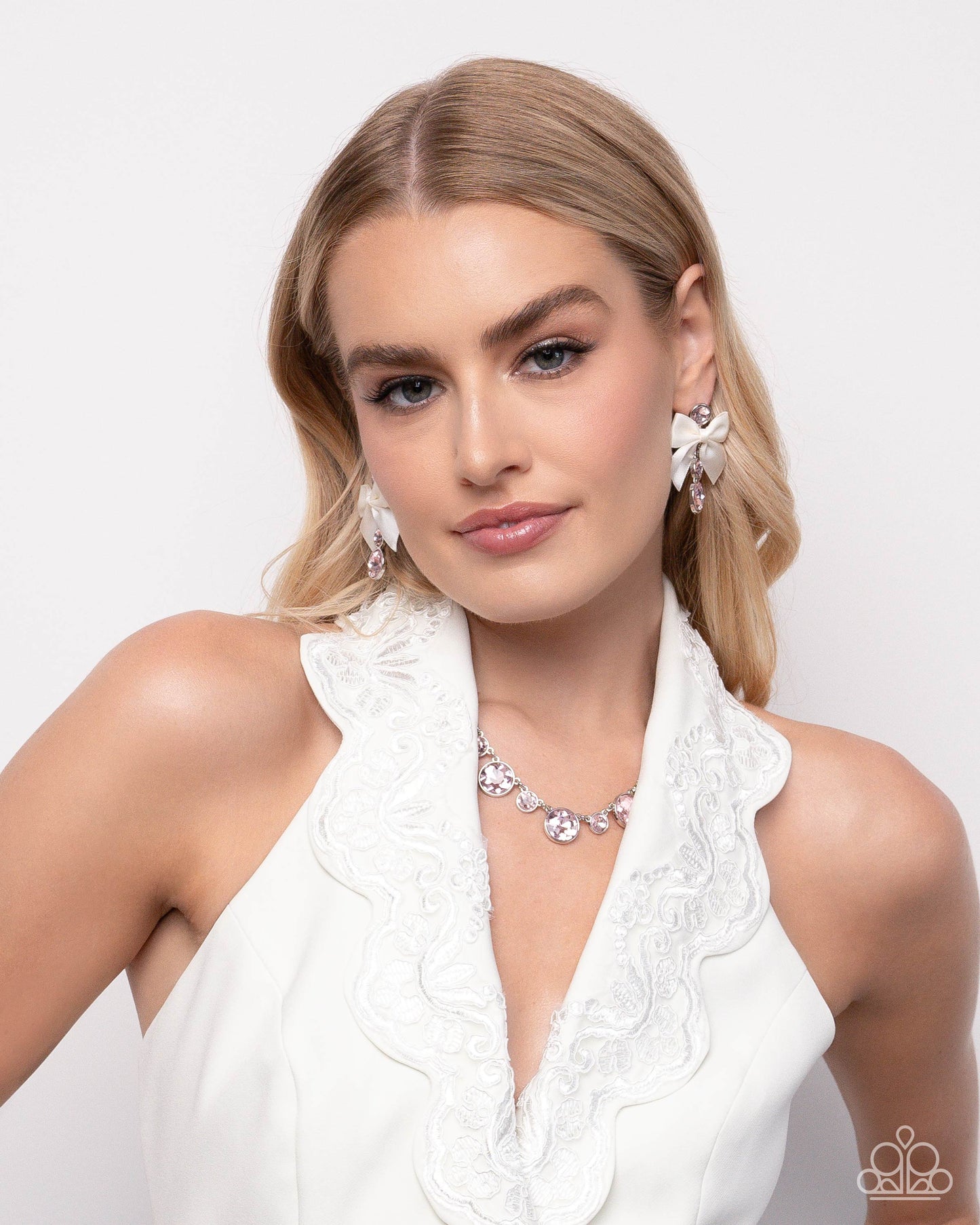 Genteel Gallery - Pink Faceted Gems Paparazzi Necklace & matching earrings