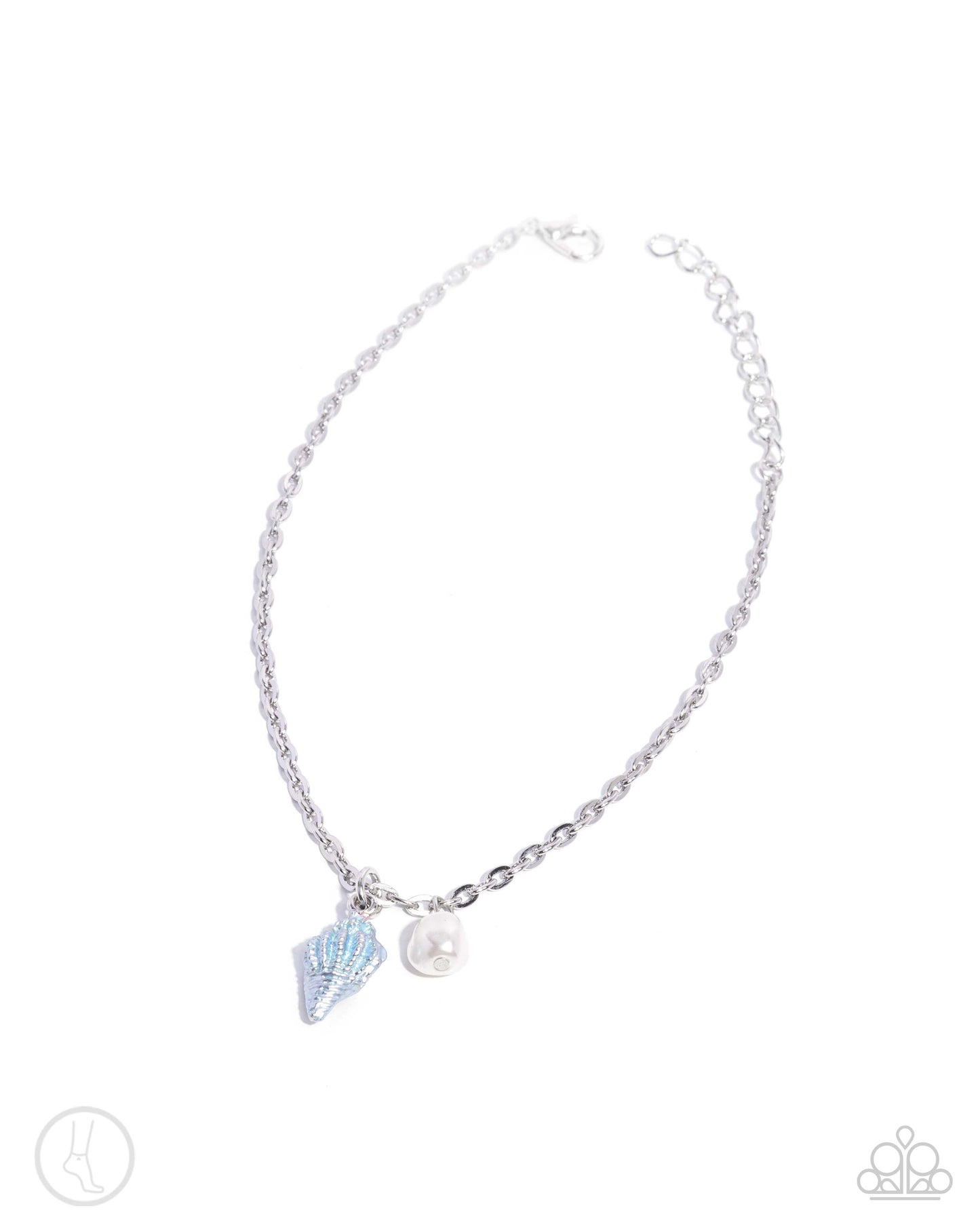 Coastal Character - Blue Conch Shell Charm Paparazzi Anklet