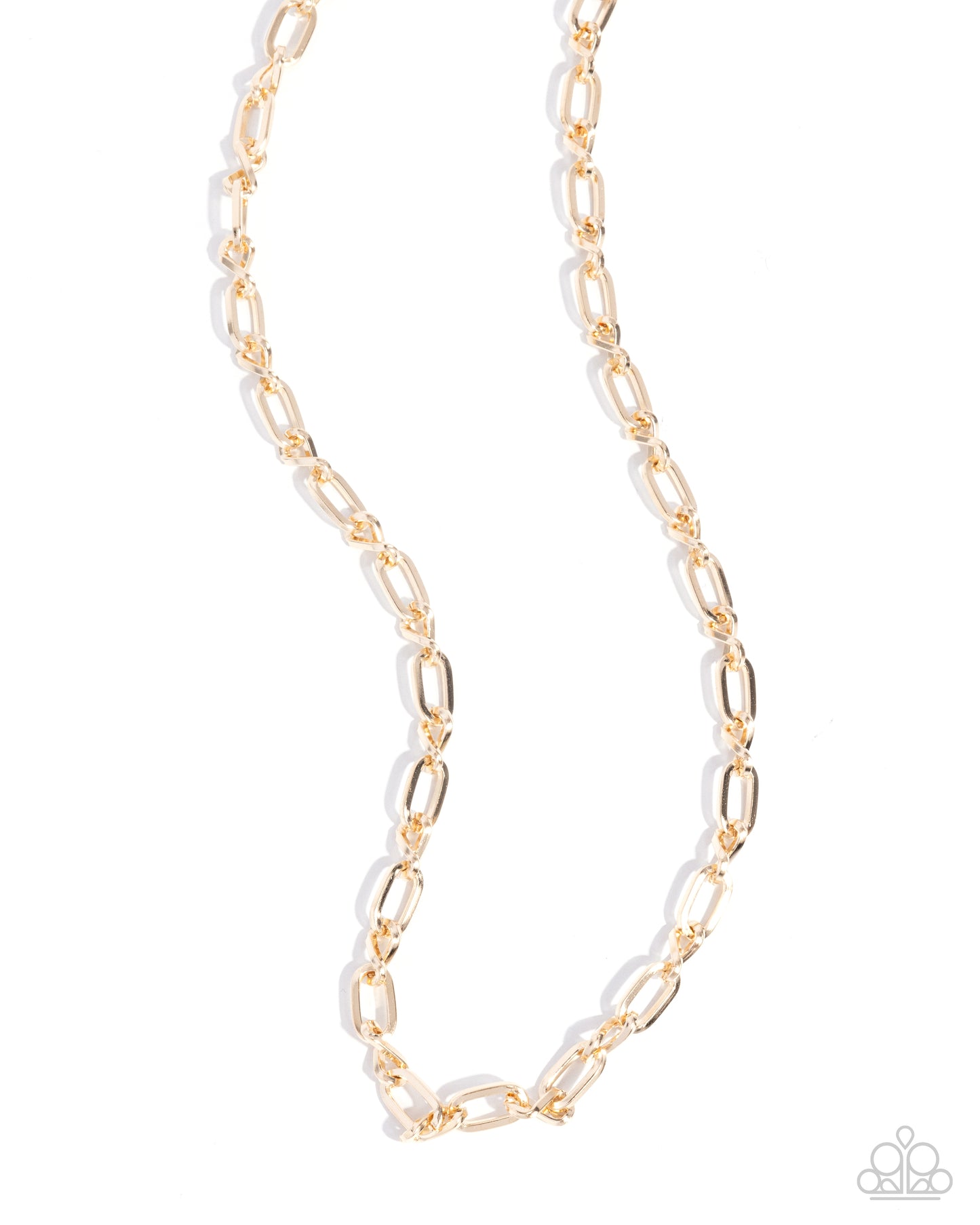 Mr. Steal Your Girl - Gold Oval Link Paparazzi Men's Necklace