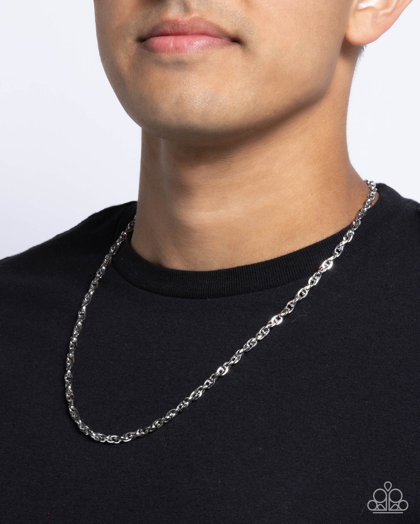 Simple Showroom - Silver Abstract Layered Chain Paparazzi Necklace