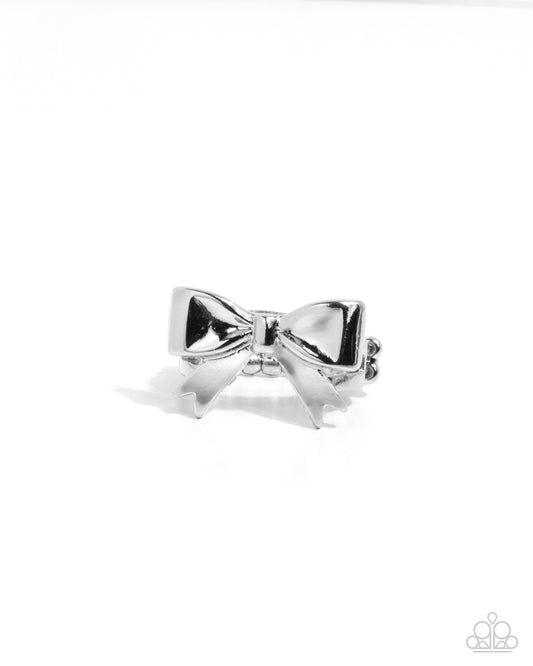 Becoming Brilliant - Silver Bow Paparazzi Ring