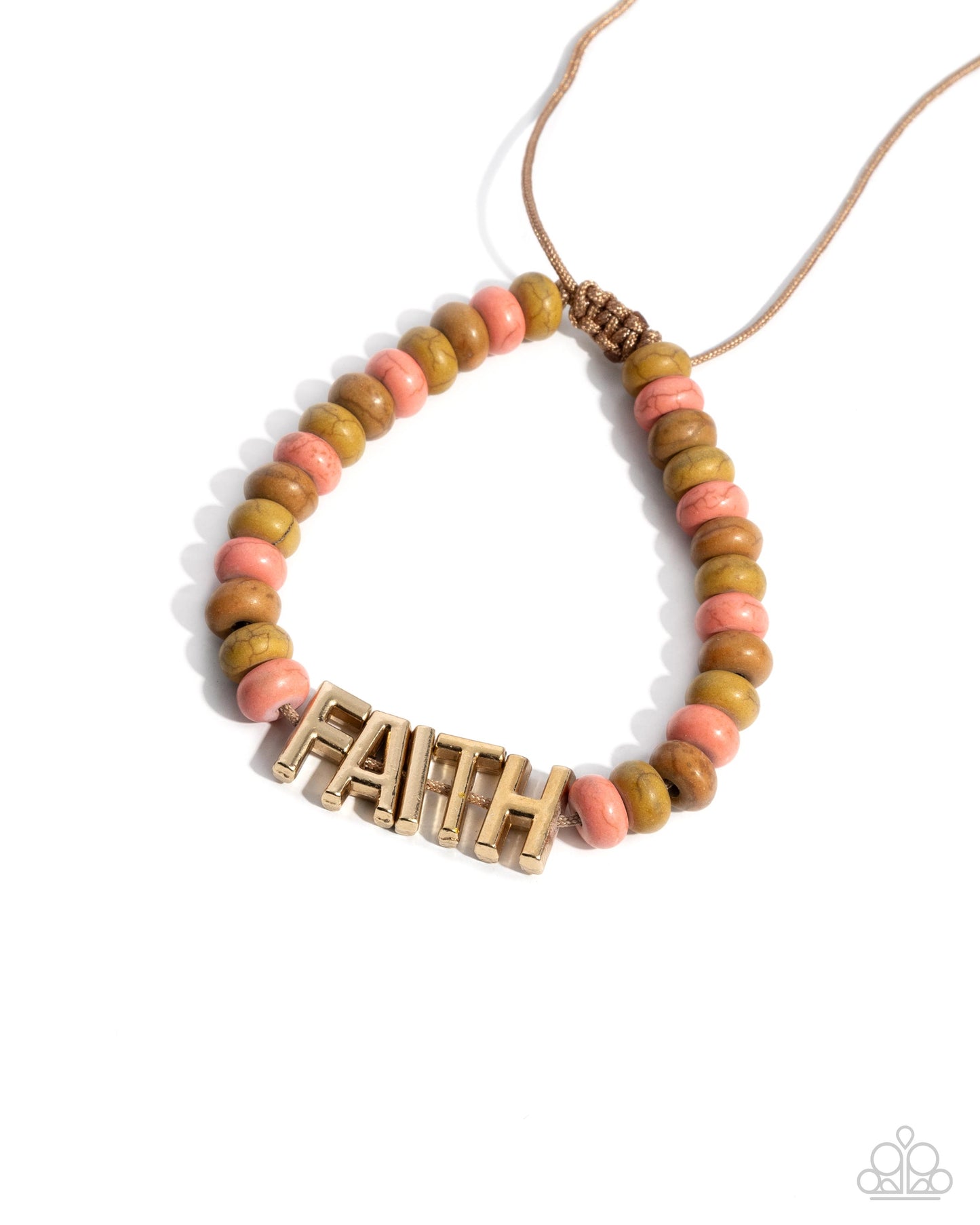 Word of Faith - Multicolored Stone Beads/Gold "FAITH" Letters Paparazzi Urban Bracelet