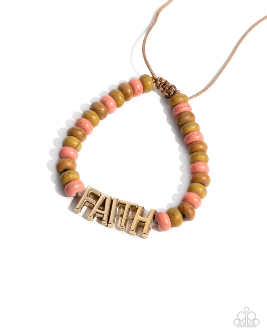 Word of Faith - Multicolored Stone Beads/Gold "FAITH" Letters Paparazzi Urban Bracelet
