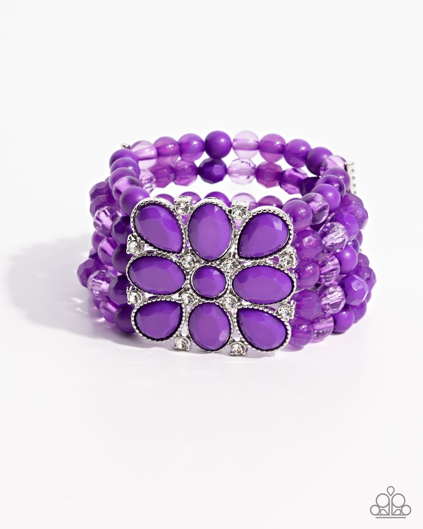 Everything is New - Purple Beaded Paparazzi Stretch Bracelet