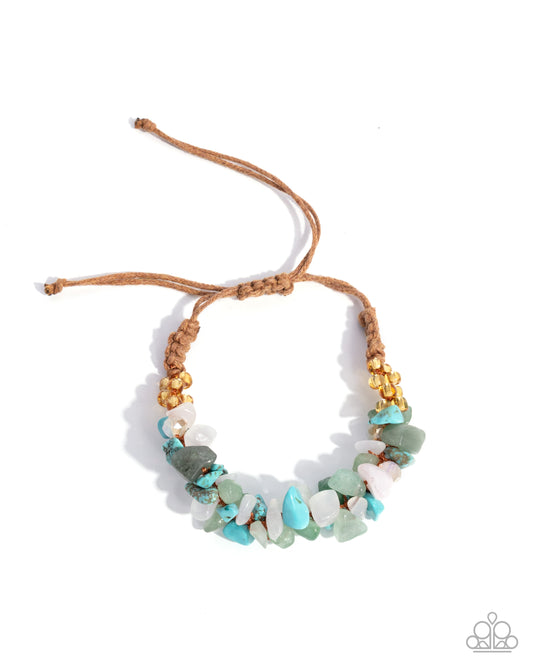 Stony Salvage - Multicolored Stones/Braided Twine Paparazzi Urban Bracelet