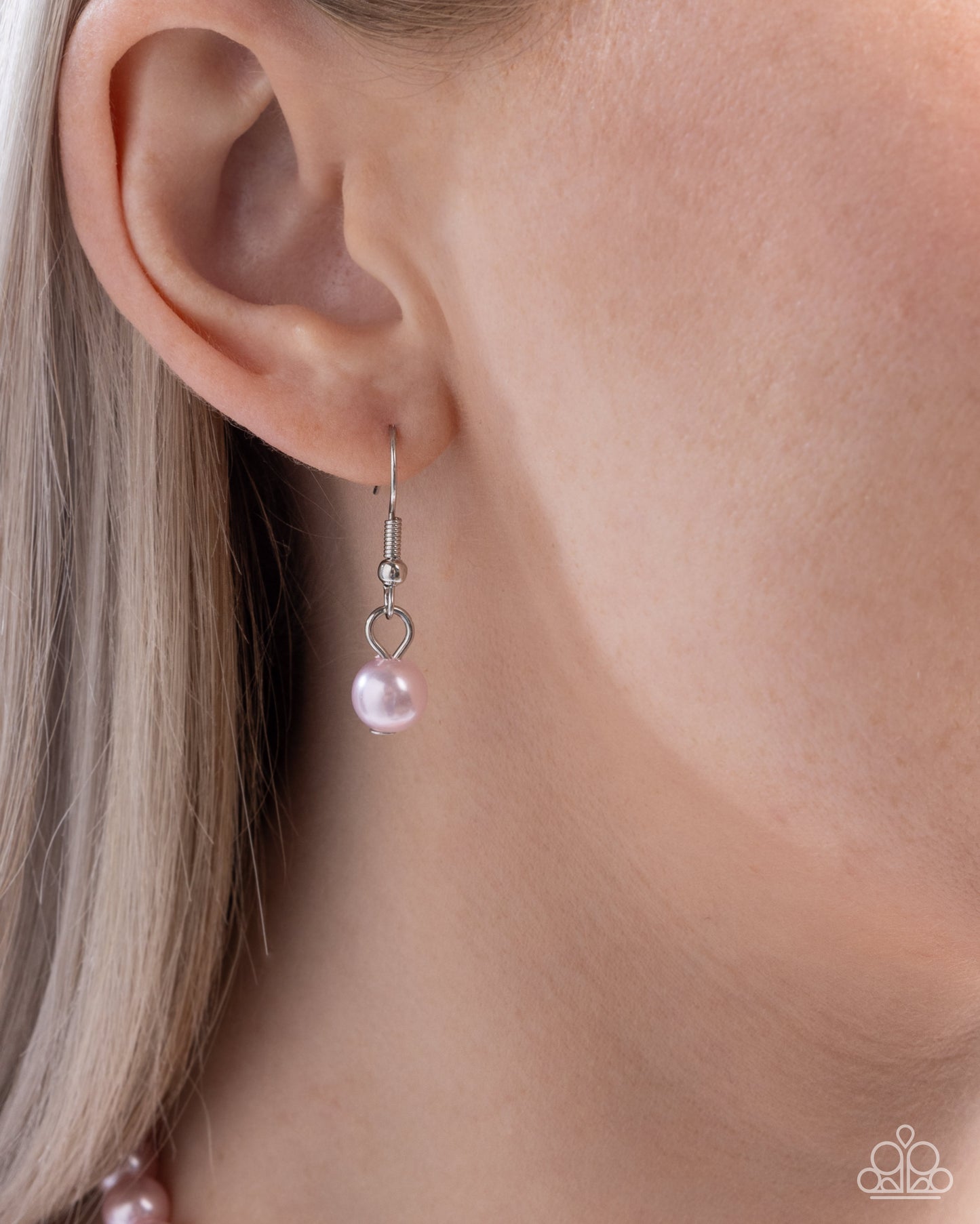 All Over TON - Pink Pearls/Boutonniere-Inspired Pendant Paparazzi Necklace & matching earrings