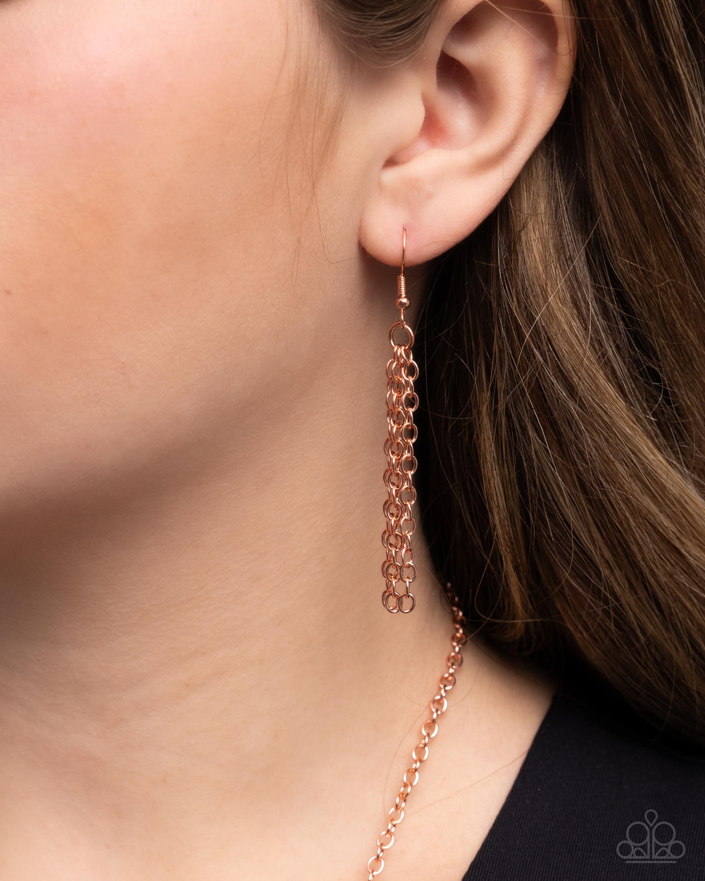 Skyward Shells - Copper Chain/Multicolored Shell-Like Accent Butterfly Pendant Paparazzi Necklace & matching earrings