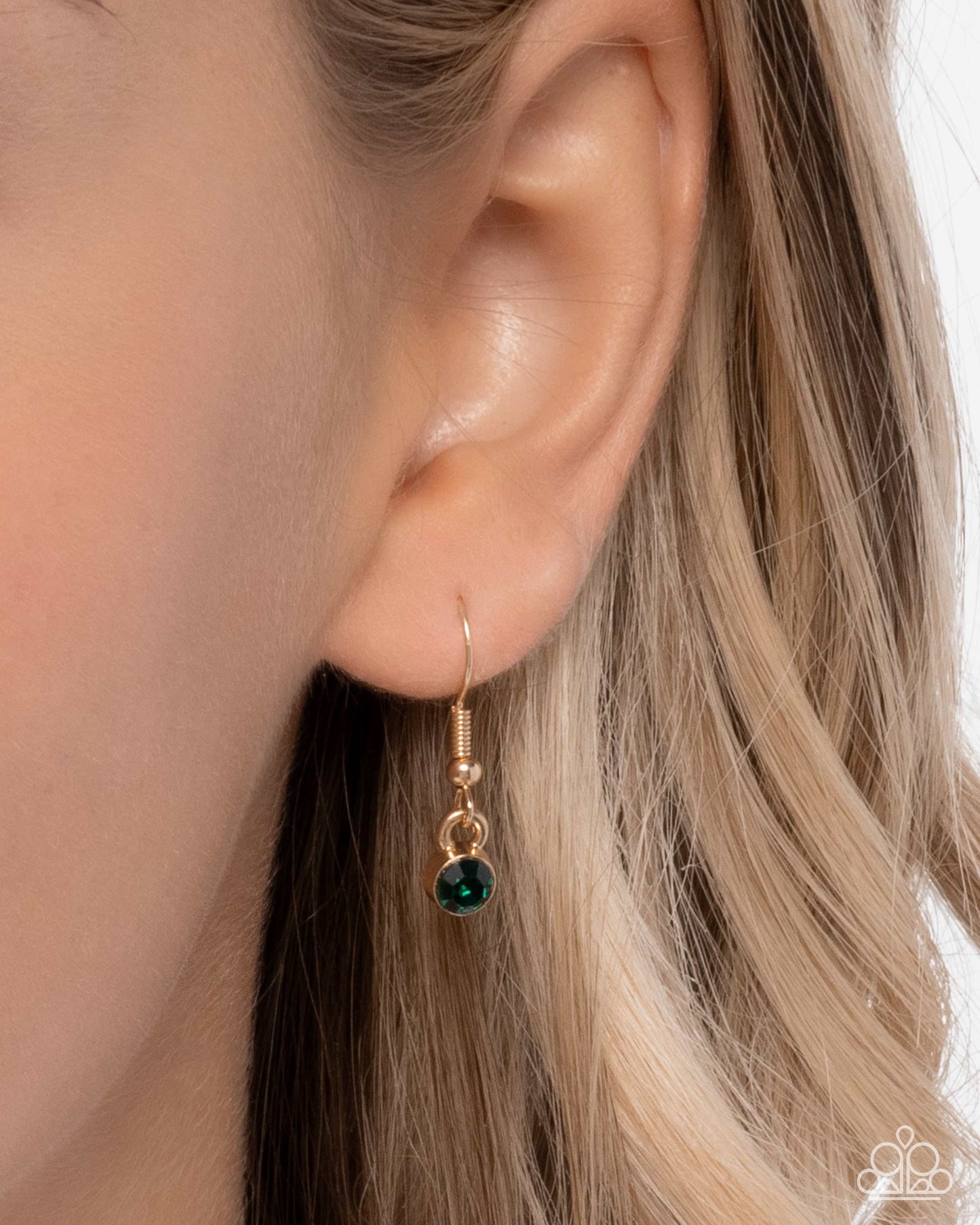 Good Luck To You - Green Rhinestone Embellished Luck-Inspired Charms Paparazzi Necklace & matching earrings