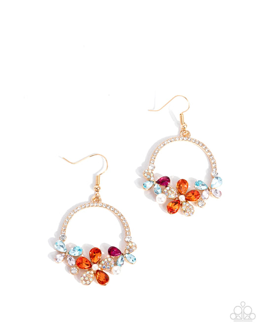 Bouquet Bliss - Multicolored Gem Butterflies & Flowers Paparazzi Earrings