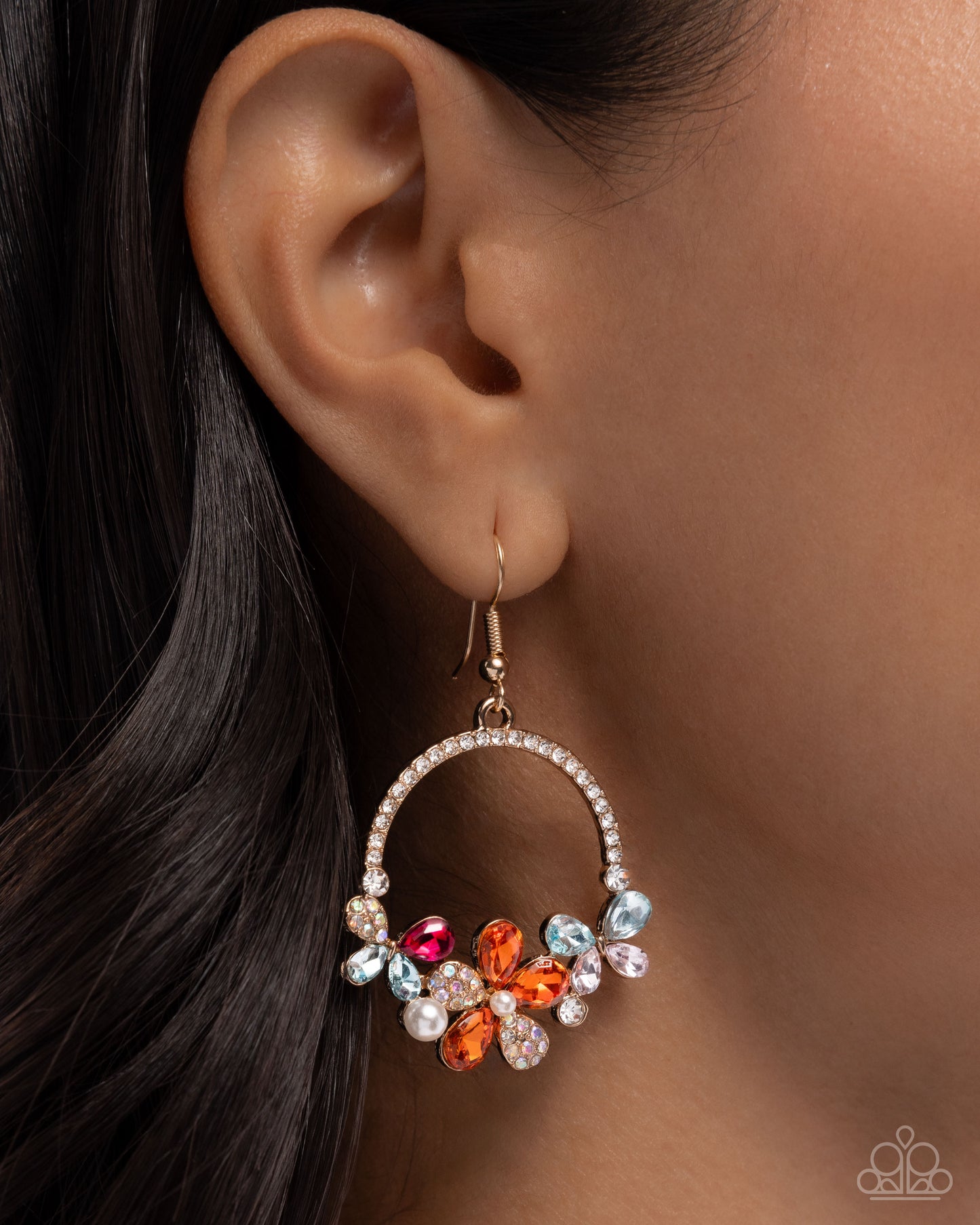 Bouquet Bliss - Multicolored Gem Butterflies & Flowers Paparazzi Earrings