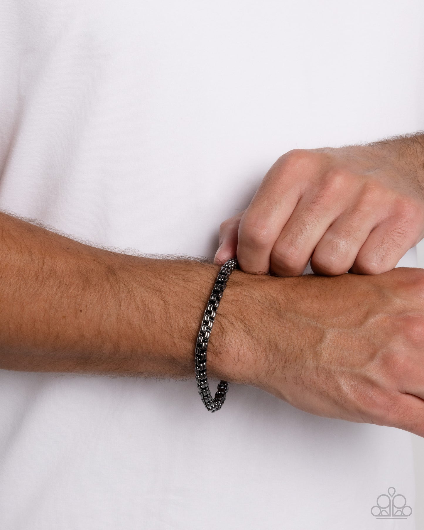 Alternative Appeal - Gunmetal Box Chain Necklace & Matching Bracelet