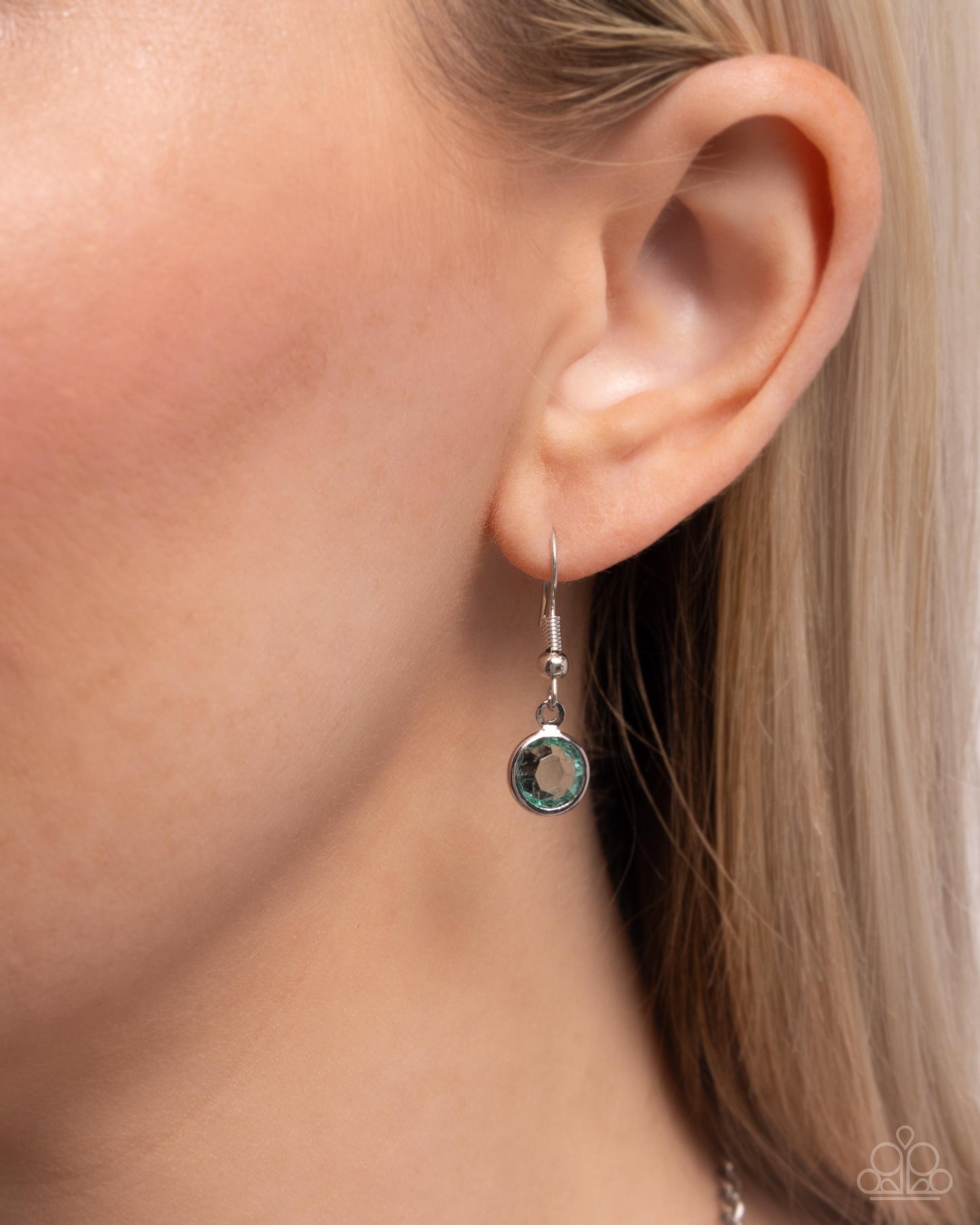 Charismatic Cascade - Green UV Beaded Paparazzi Necklace & matching earrings