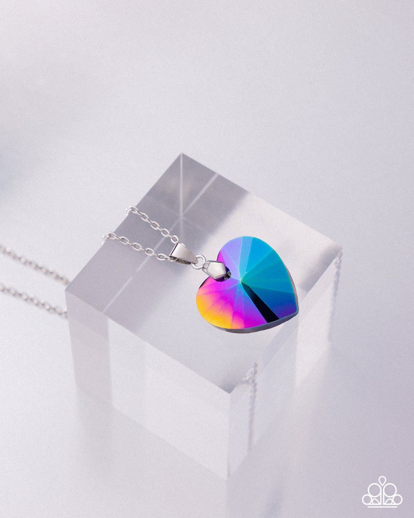 Love Hurts - Multicolored Heart Gem Pendant Paparazzi Necklace & matching earrings