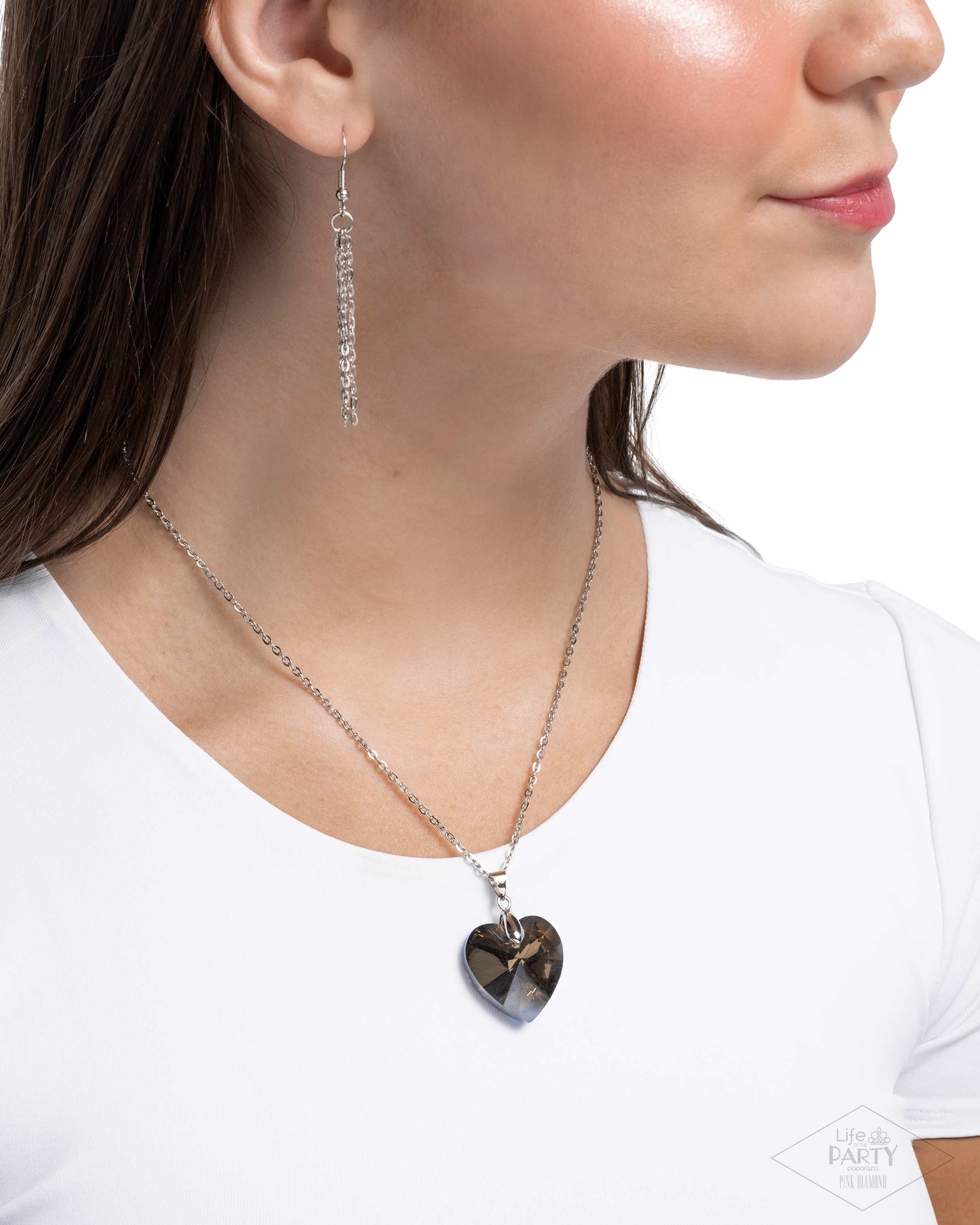 Love Hurts - Multicolored Heart Gem Pendant Paparazzi Necklace & matching earrings