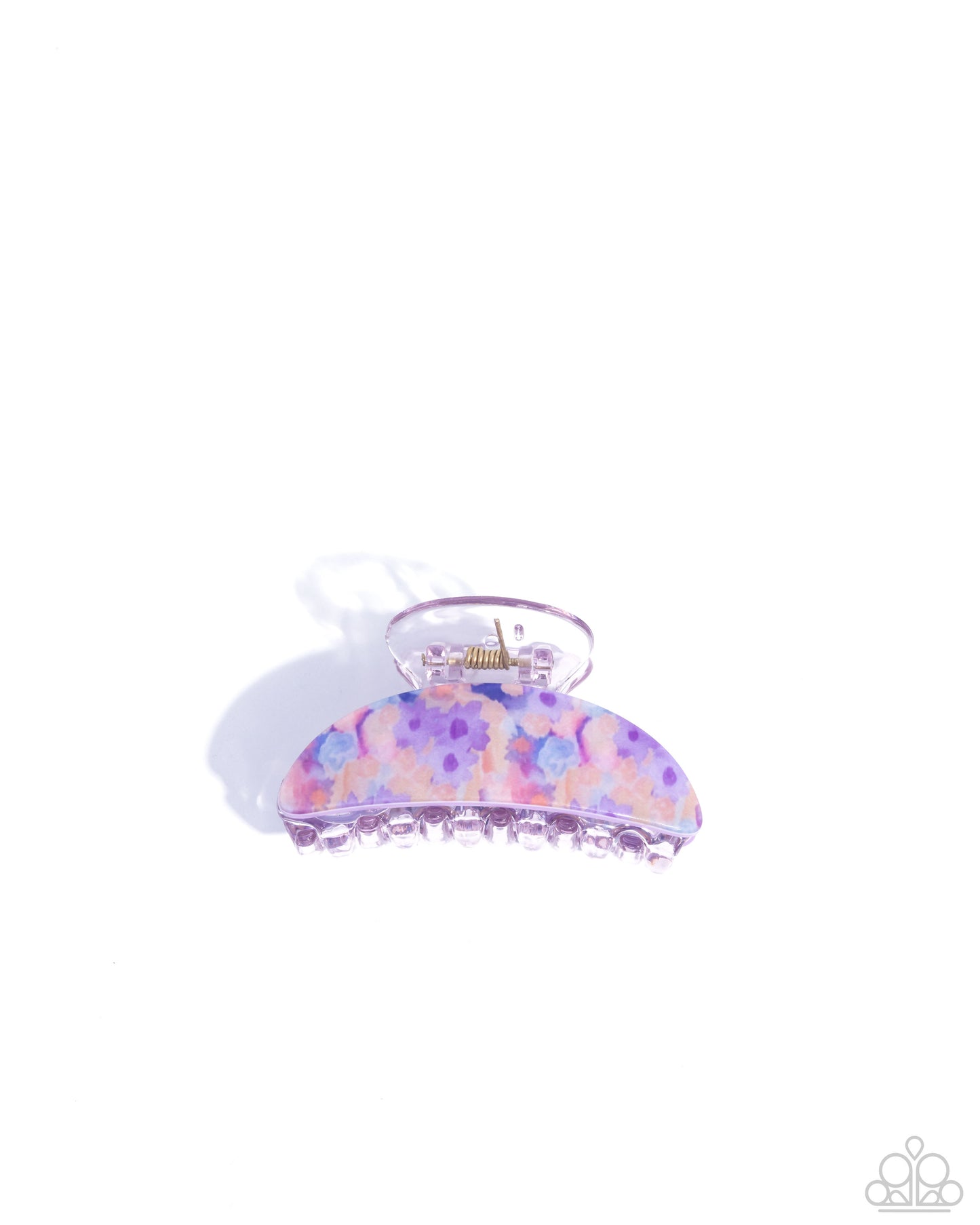 Pastel Pattern - Multicolored Watercolor-Inspired Floral Pattern Paparazzi Hair Clip