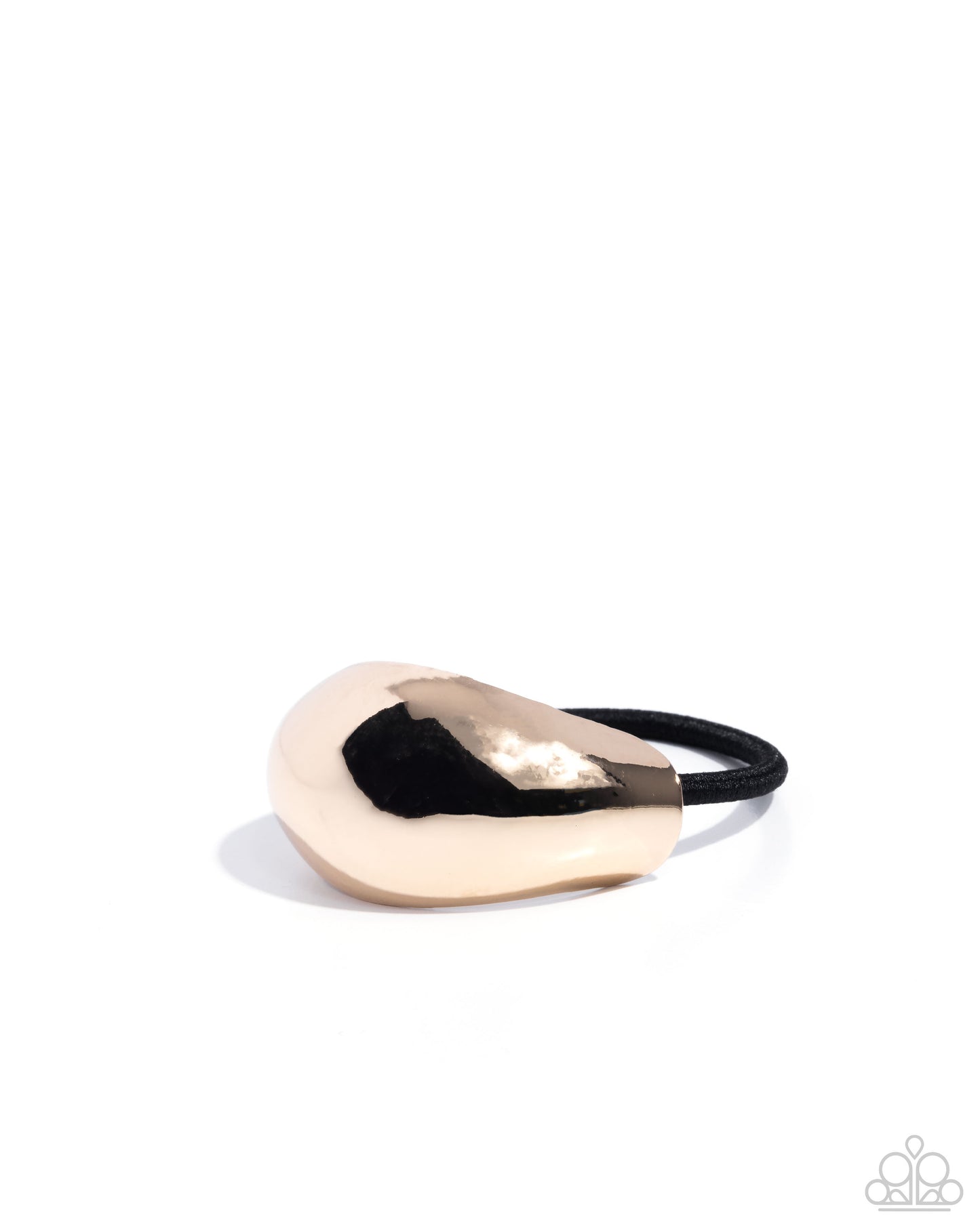 Striking Selfie - Gold Beveled Embellishment Paparazzi Hair Tie