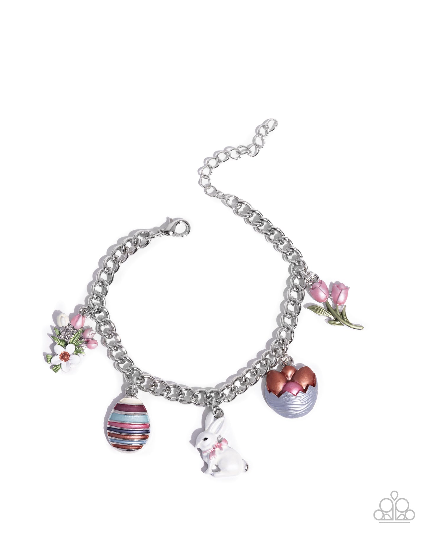 Easter Complete Look - Multicolored Easter-Inspired Charm Paparazzi Necklace, Bracelet, & matching earrings