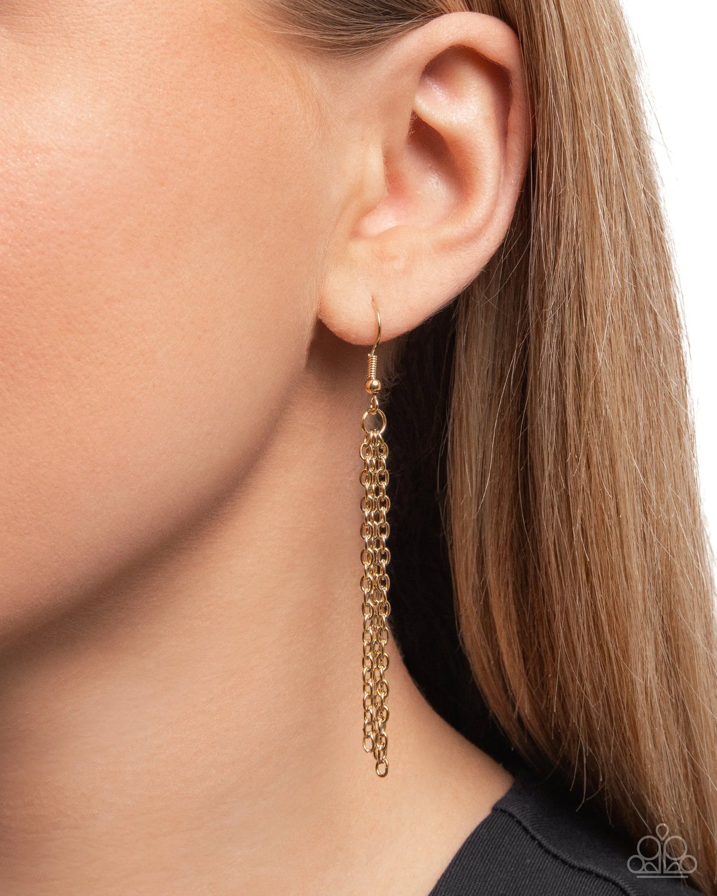 Elaborate Elephant - Gold Oversized Elephant Pendant Paparazzi Necklace & matching earrings