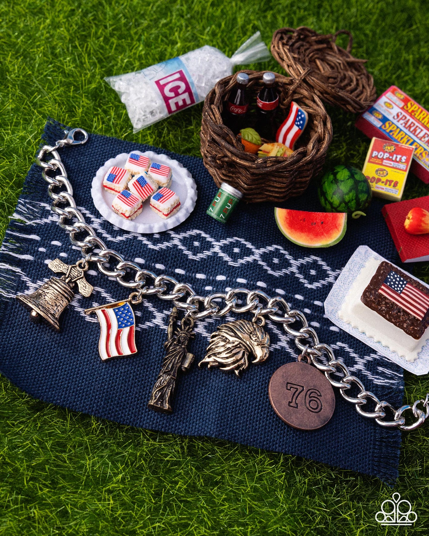 Liberty Legacy - Multicolored Patriotic-Inspired Charms Paparazzi Charm Bracelet