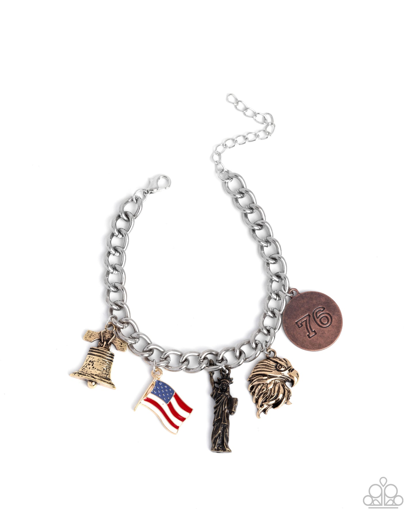 Liberty Legacy - Multicolored Patriotic-Inspired Charms Paparazzi Charm Bracelet