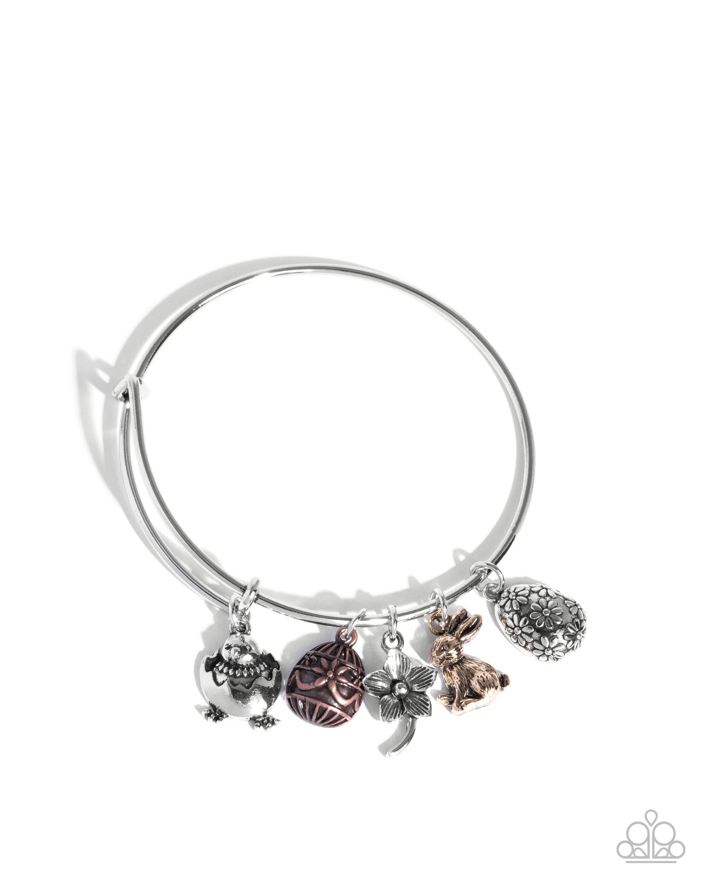 Easter Empathy - Multicolored Metal Easter-Inspired Charms Paparazzi Charm Bracelet
