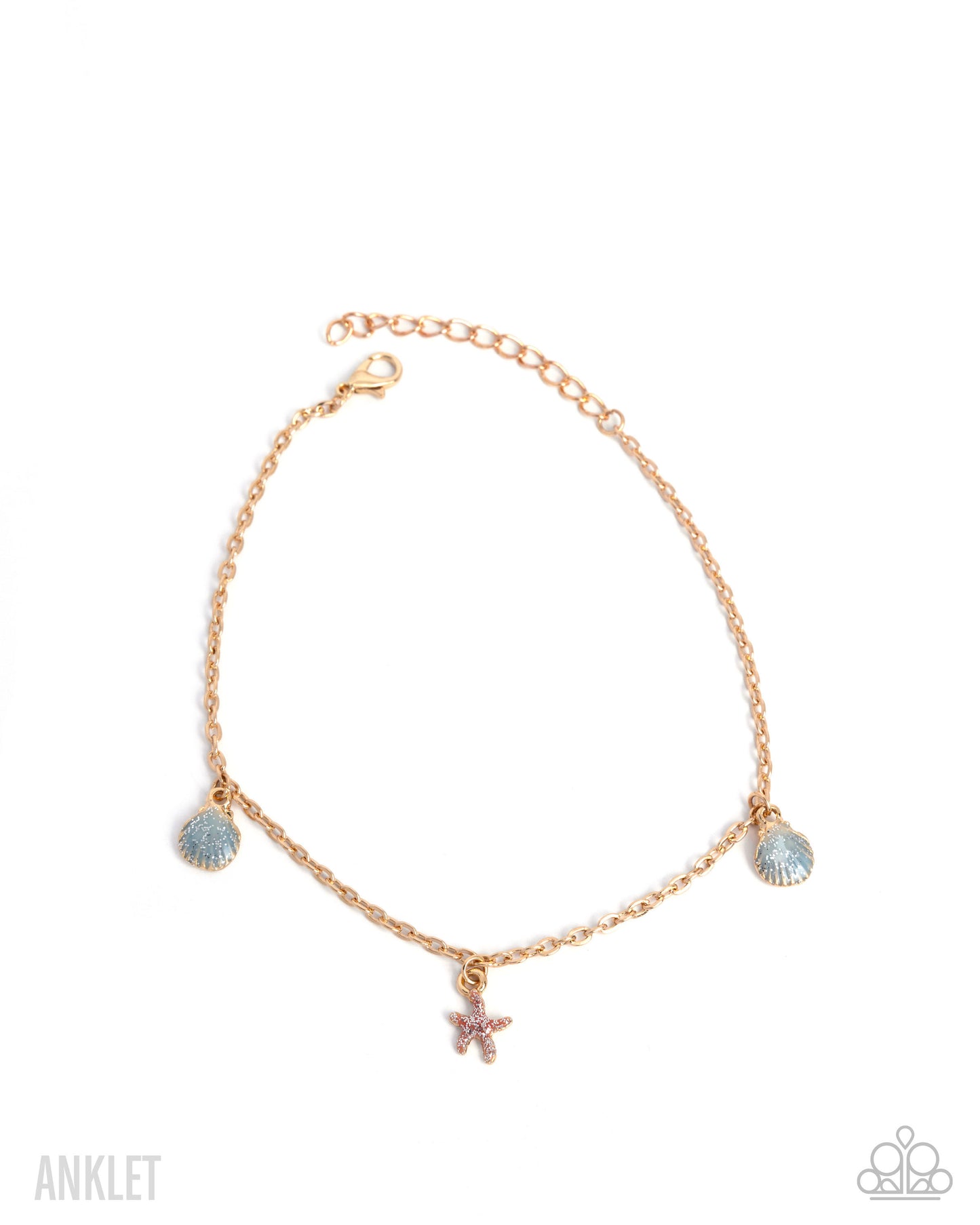 Coastal Celebrity - Gold Dainty Chain/Ocean-Inspired Charms Paparazzi Anklet