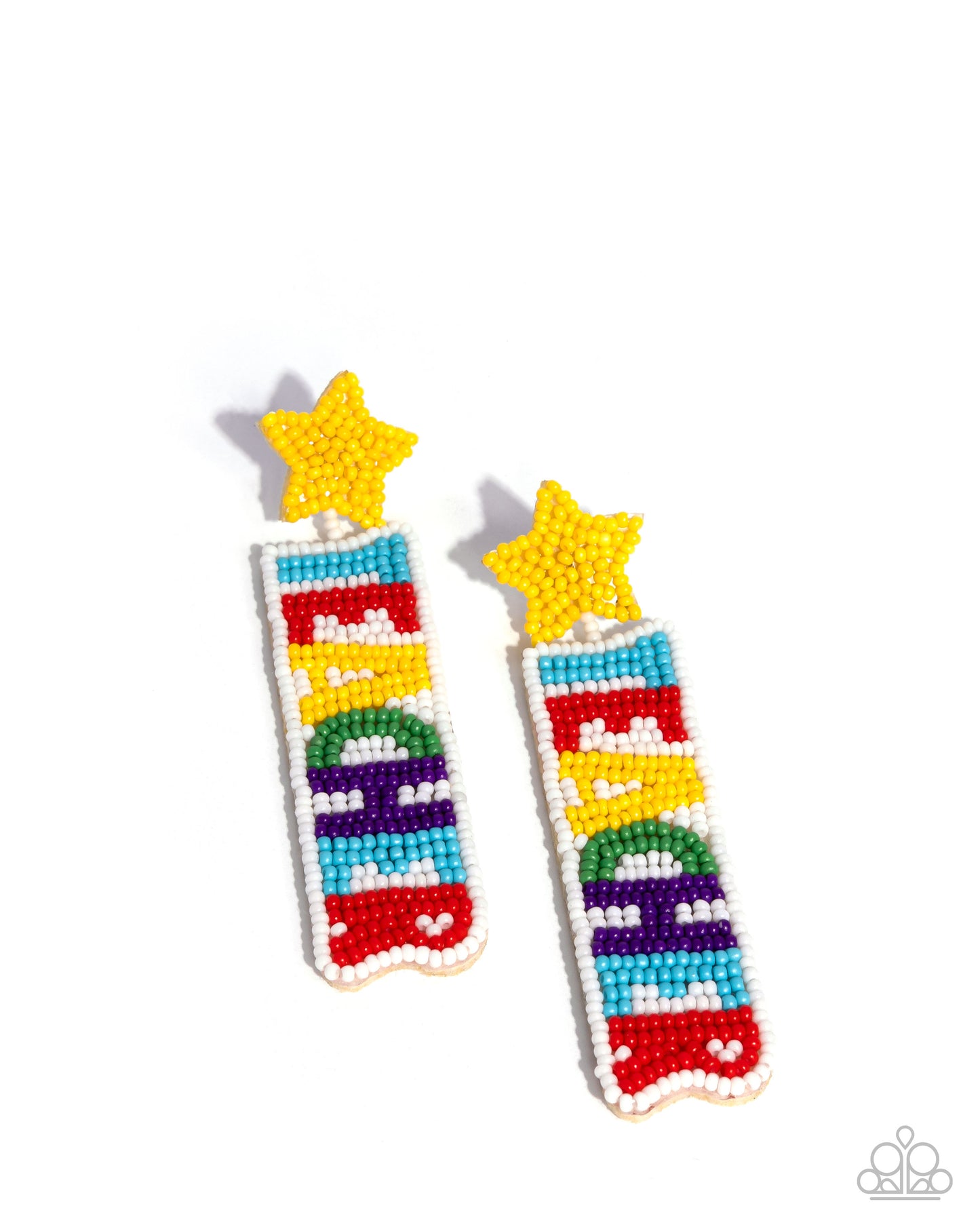 Teacher in Training - Multicolored Seed Bead "Teacher" Paparazzi Earrings