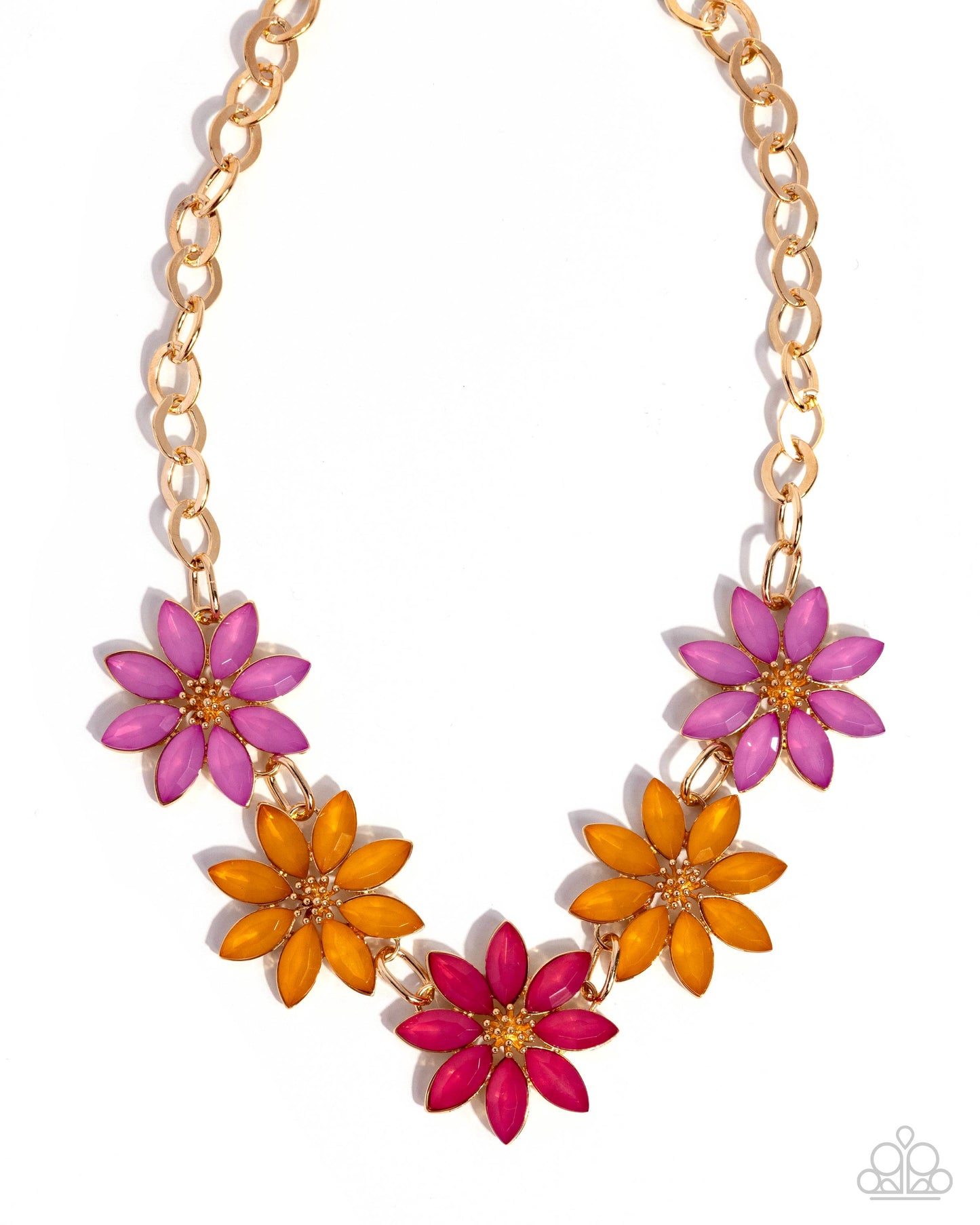 First Date Flowers - Multicolor Beaded Flowers Paparazzi Necklace & matching earrings