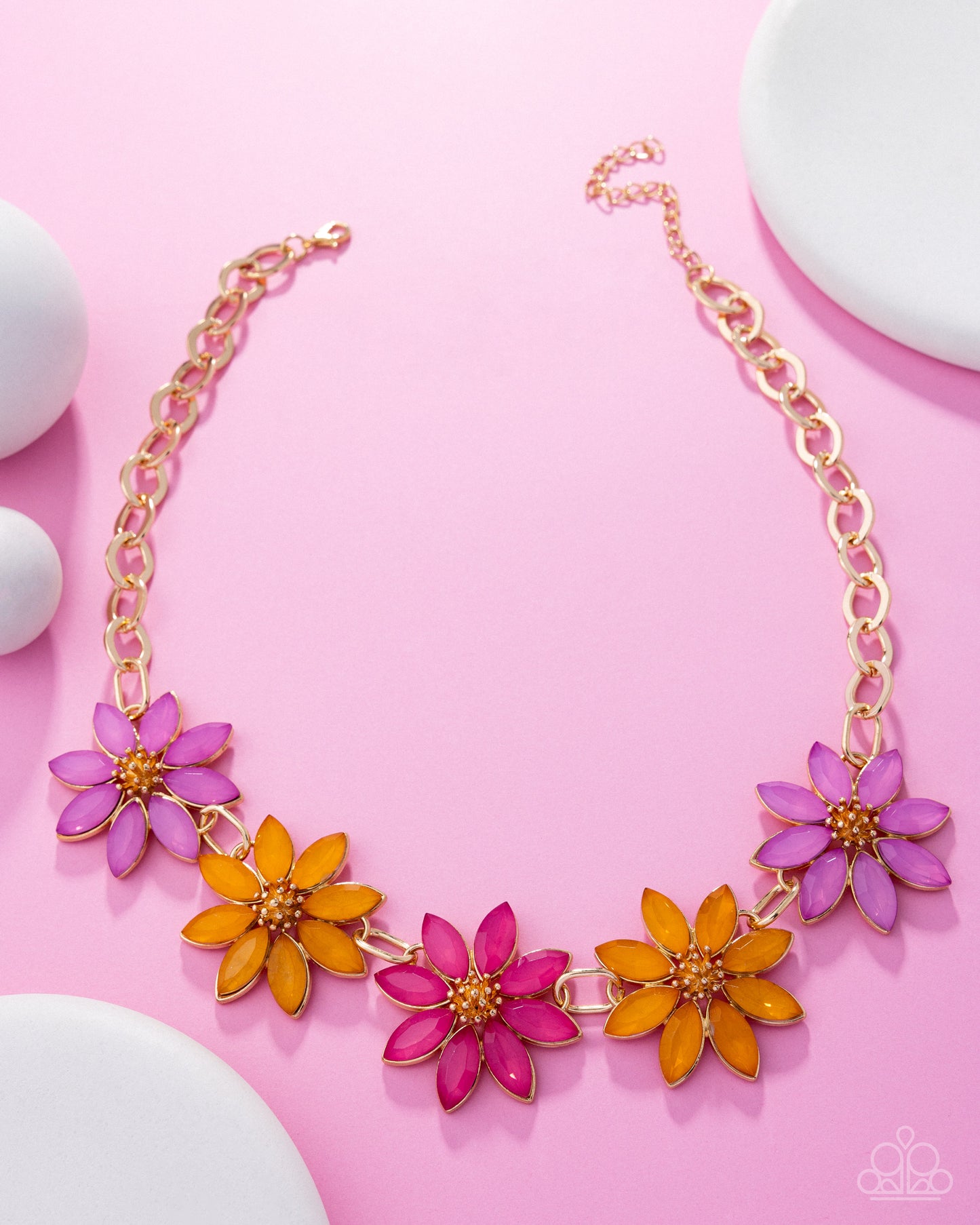 First Date Flowers - Multicolor Beaded Flowers Paparazzi Necklace & matching earrings