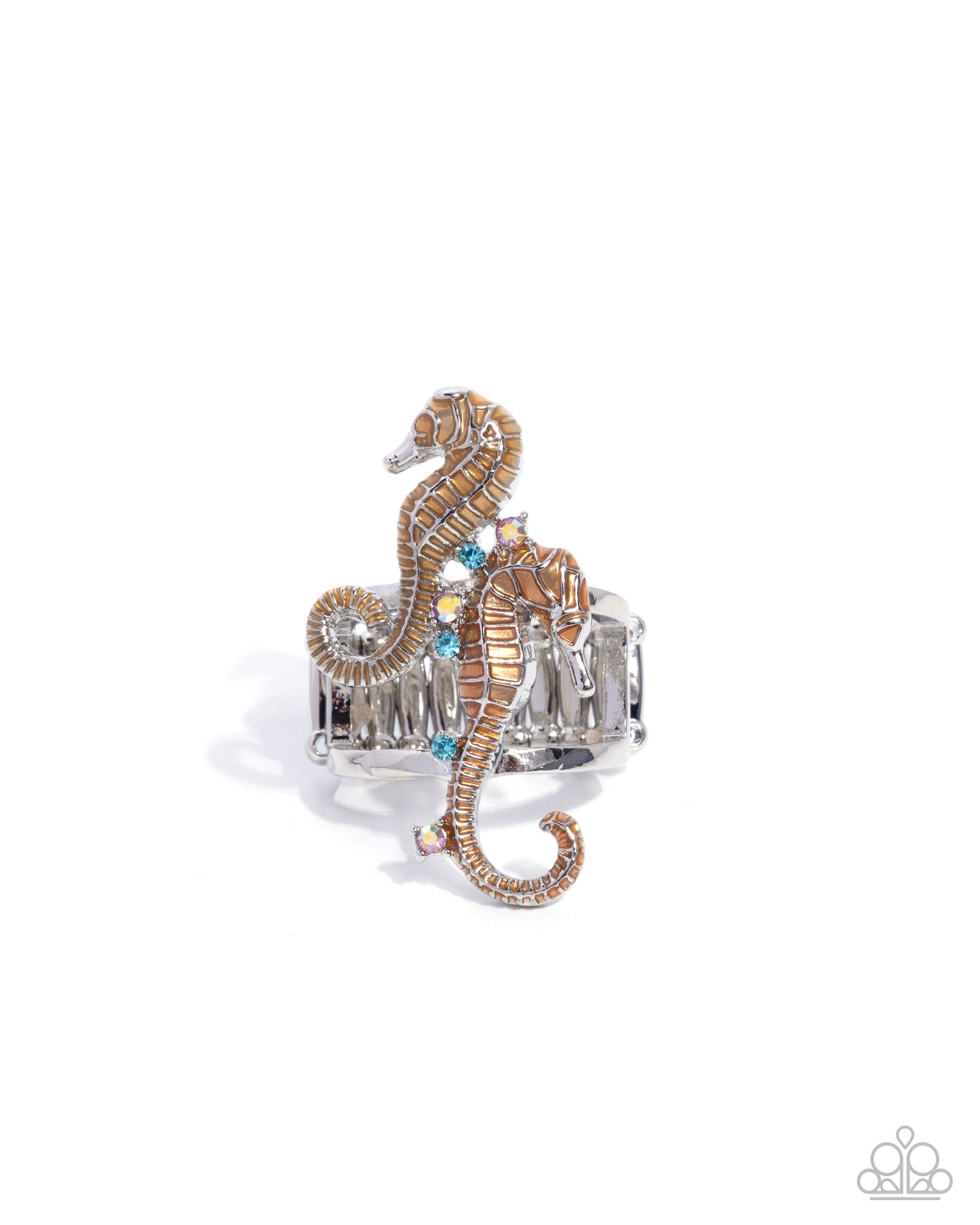 Seahorse Specialty - Orange/Silver Seahorse Paparazzi Ring