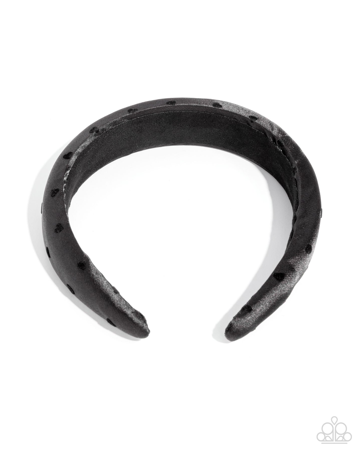 Cute Chairwoman - Black Heart Polka Dot Paparazzi Headband