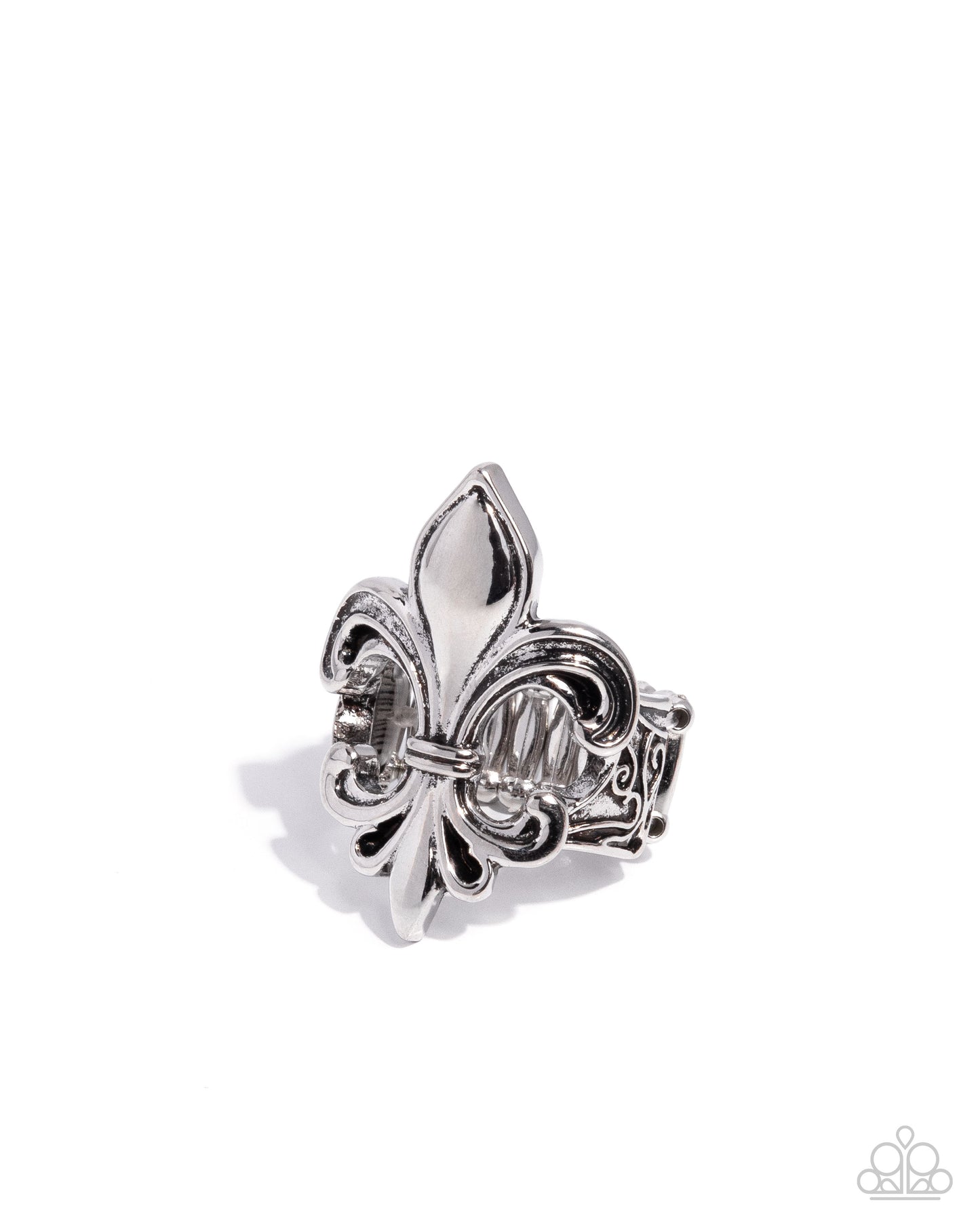 Fleur de Lis - Silver Fleur-De-Lis Paparazzi Ring