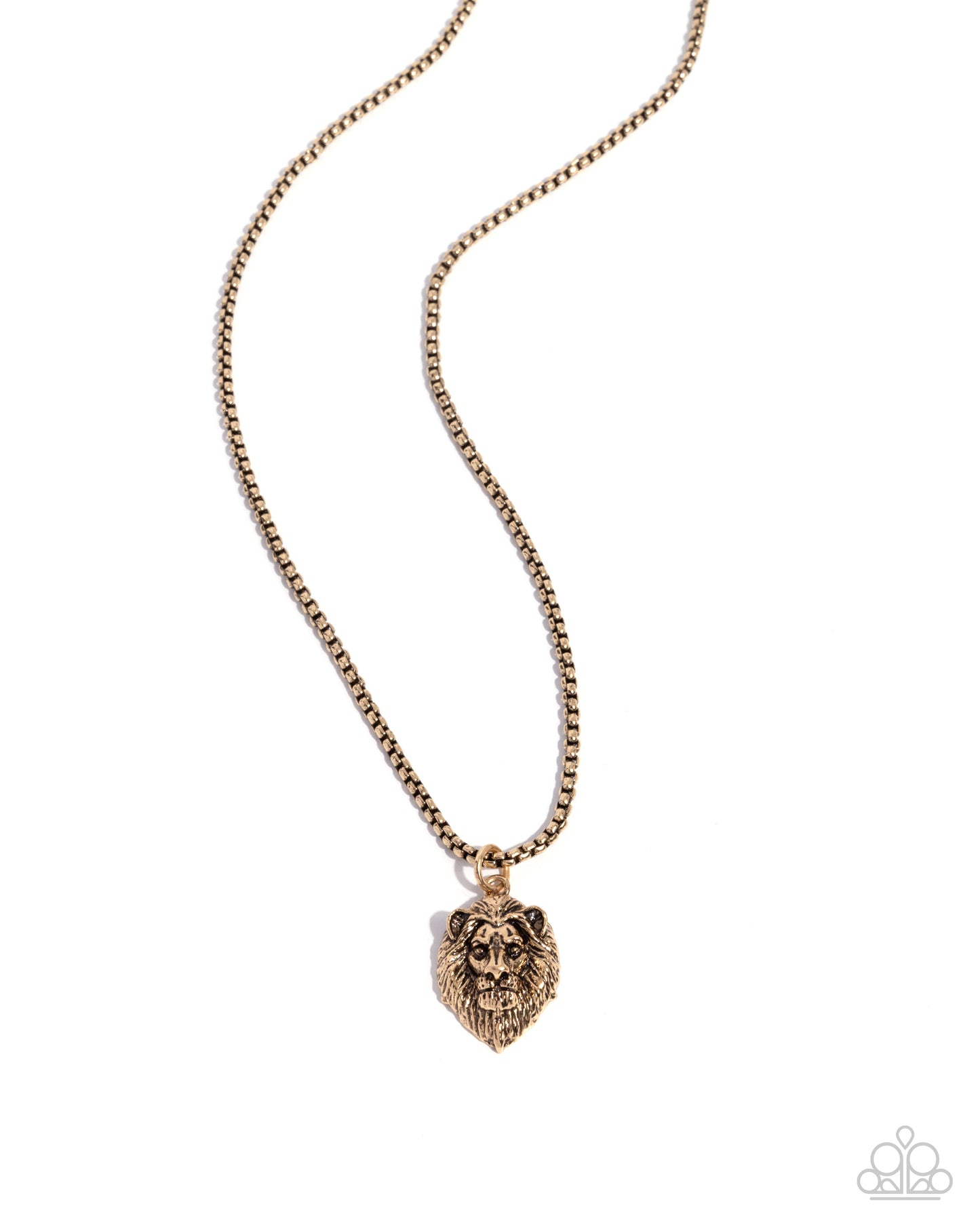 MANE Character - Gold Lion Pendant Paparazzi Men's Necklace