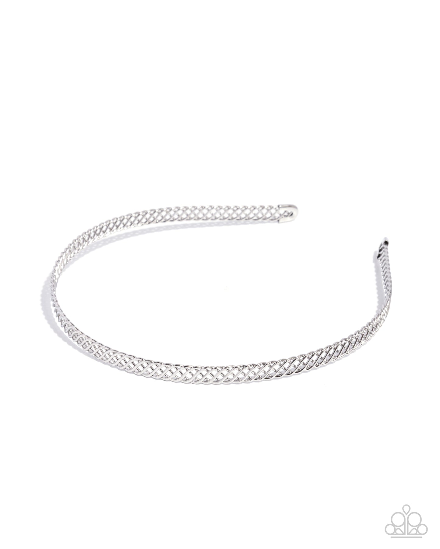 Braided Behavior - Silver Braided Paparazzi Headband