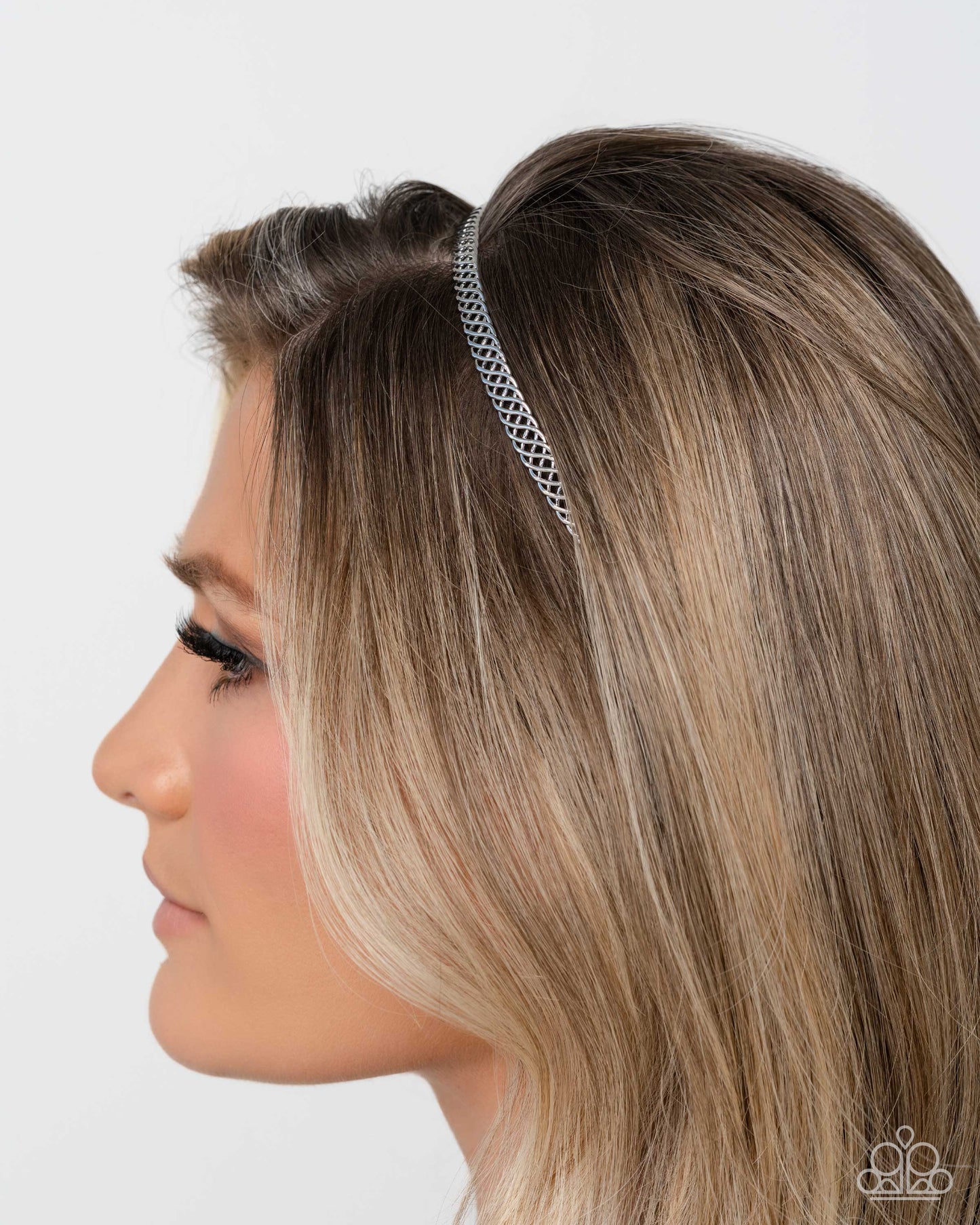 Braided Behavior - Silver Braided Paparazzi Headband