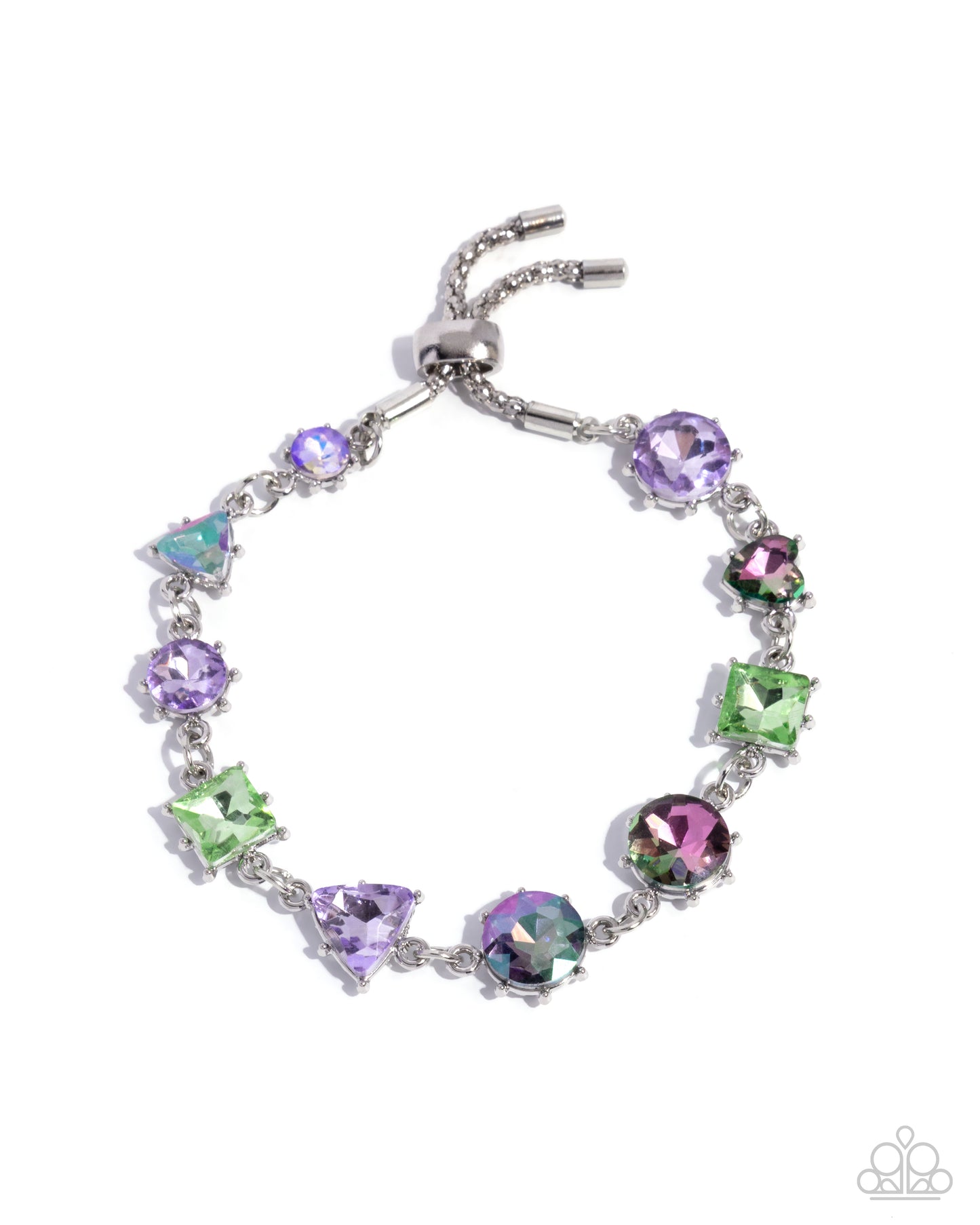 Royal Arrangement - Purple & Green UV Gem Paparazzi Urban Bracelet