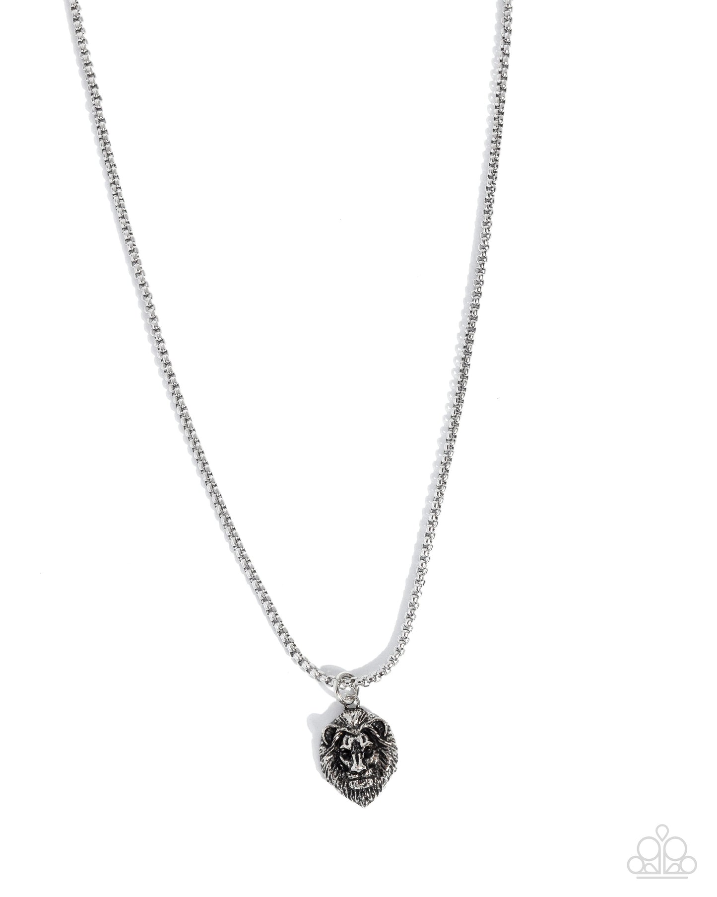 MANE Character - Silver Lion Pendant Paparazzi Necklace