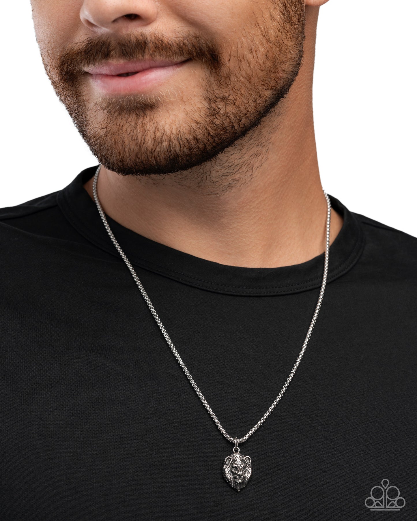 MANE Character - Silver Lion Pendant Paparazzi Necklace